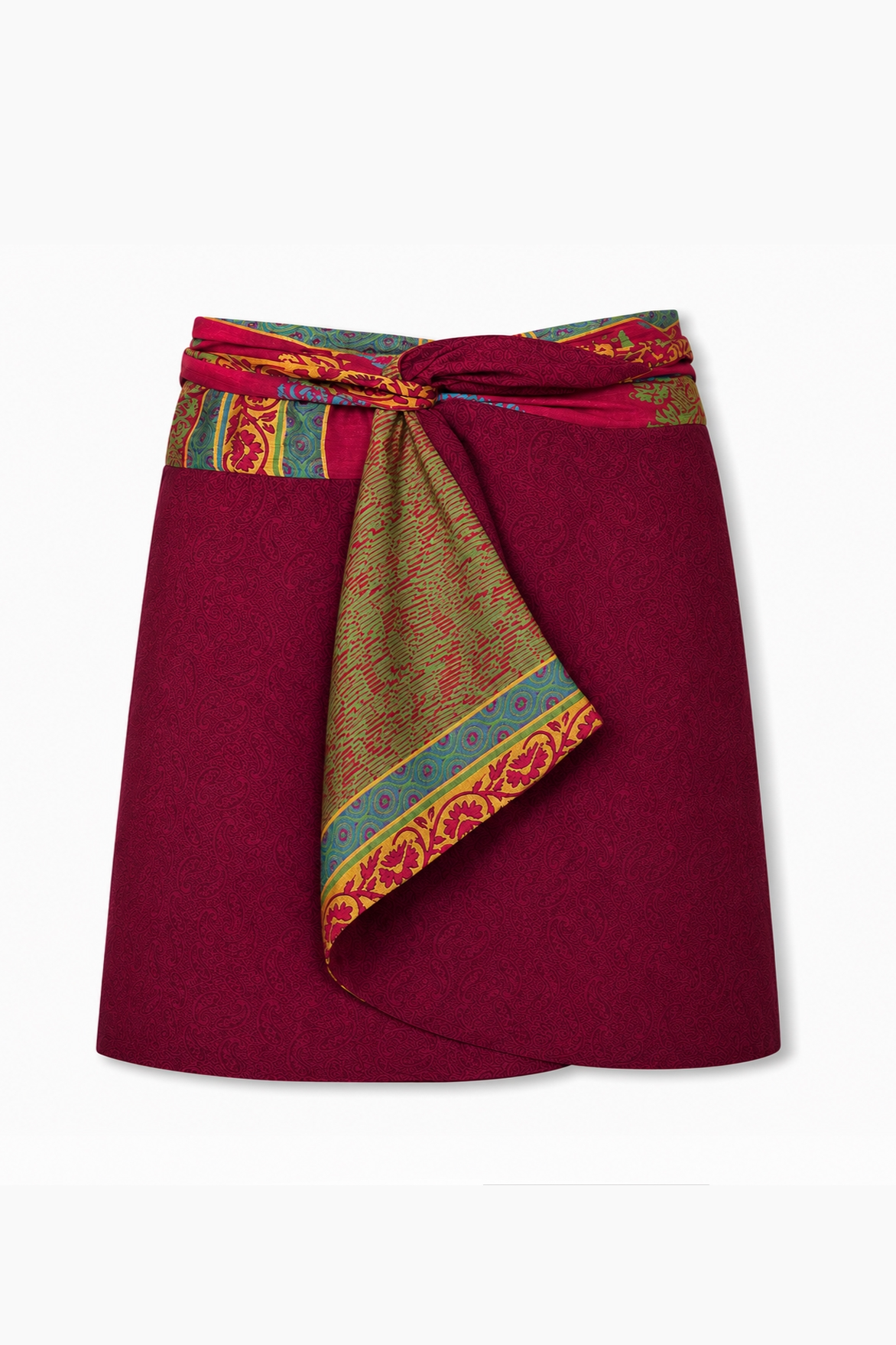 el.résidu womens vegan Skirt Amira Dark Green/ Light Green
