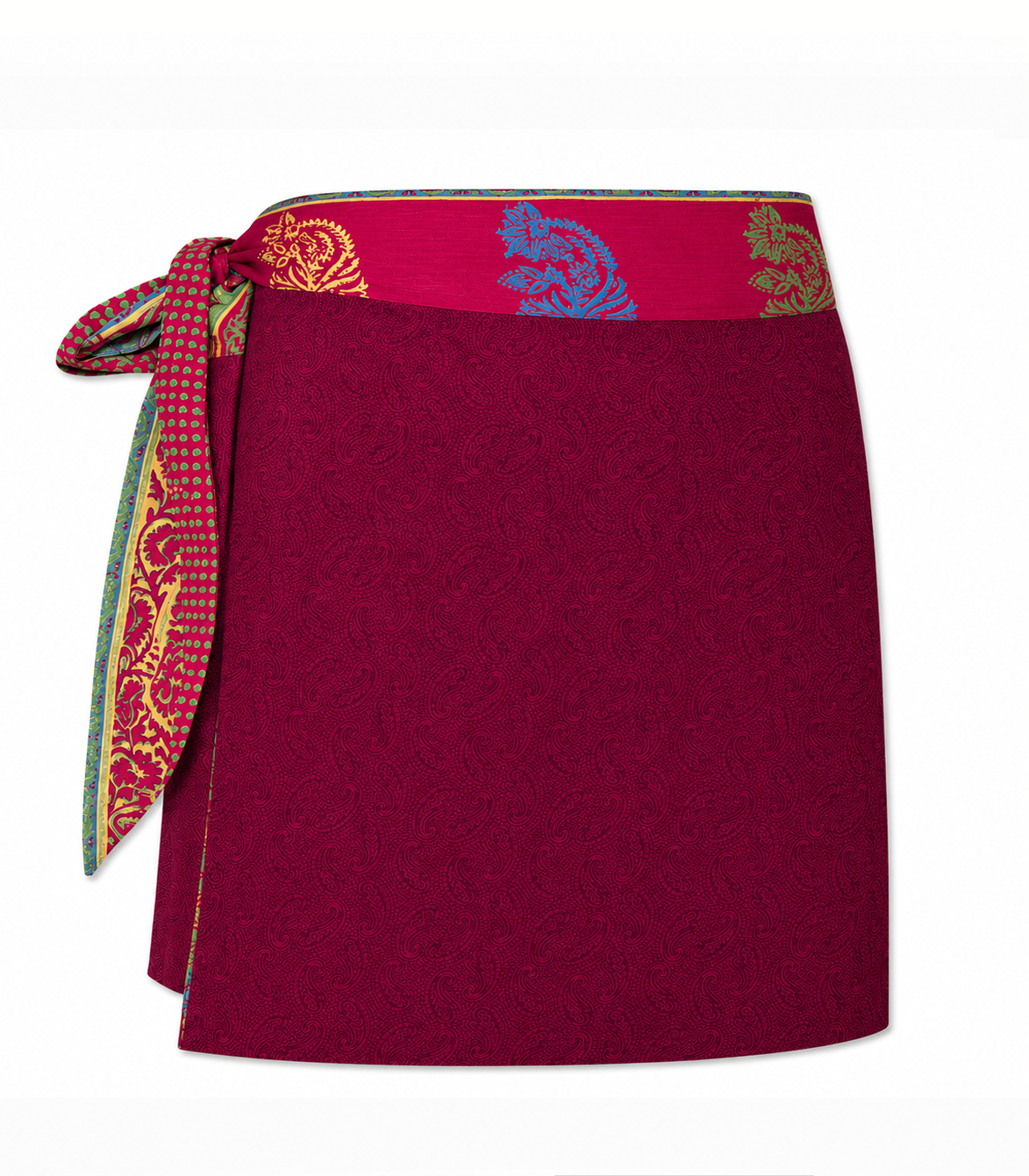 el.résidu womens vegan Skirt Amira Dark Green/ Light Green