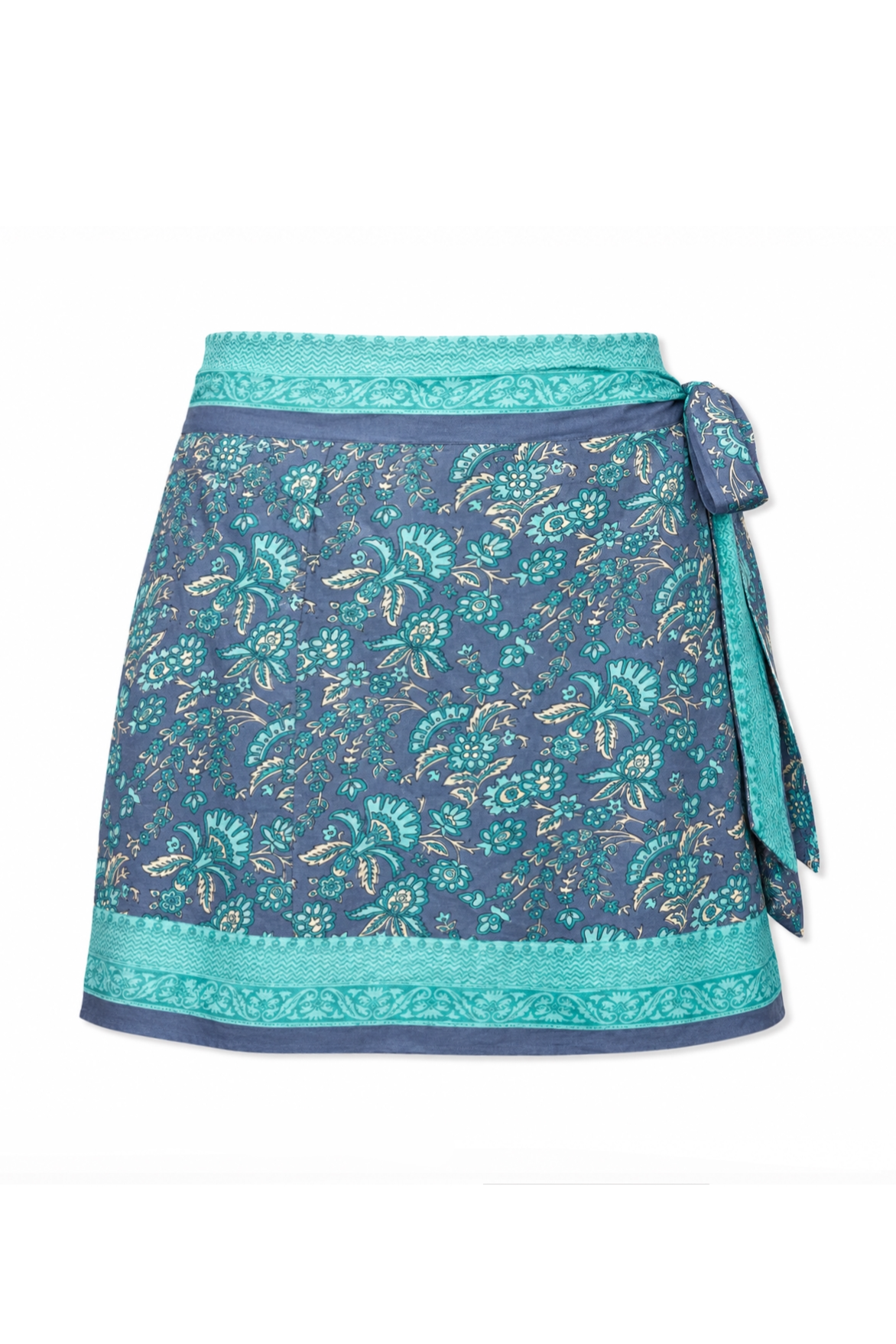 el.résidu womens vegan Skirt Amira Teal/ Dark Red
