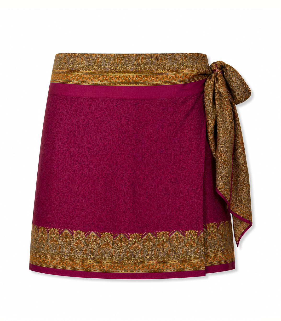 el.résidu womens vegan Skirt Amira Dark Purple/ Dark Red