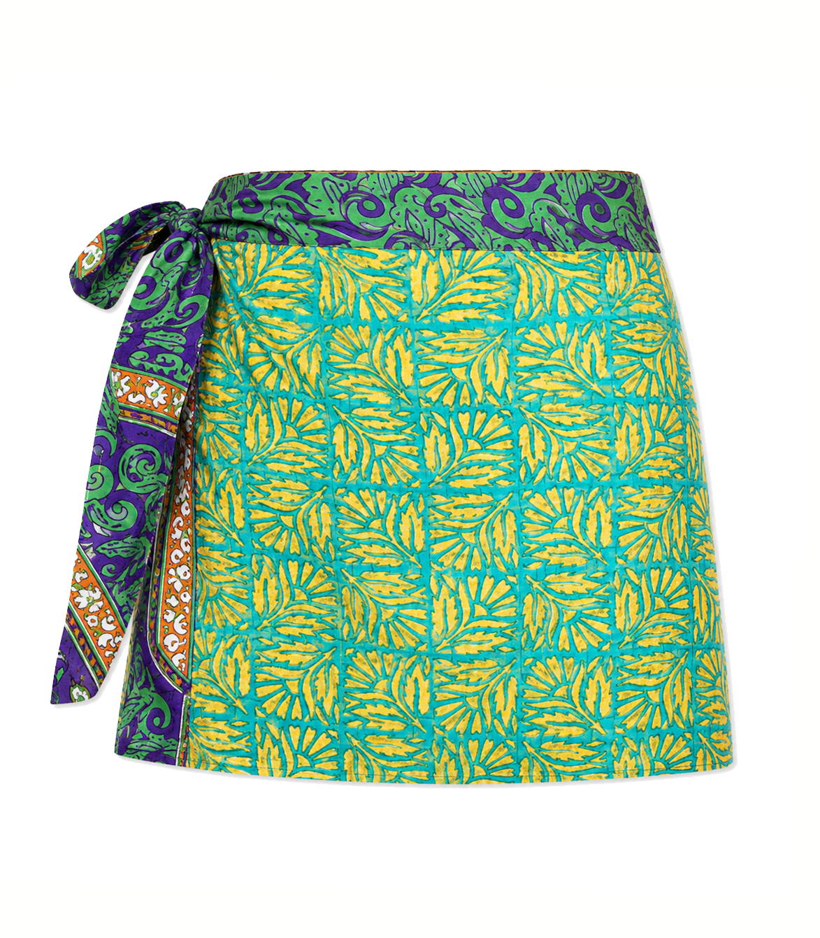 el.résidu womens vegan Skirt Amira Green/ Blue