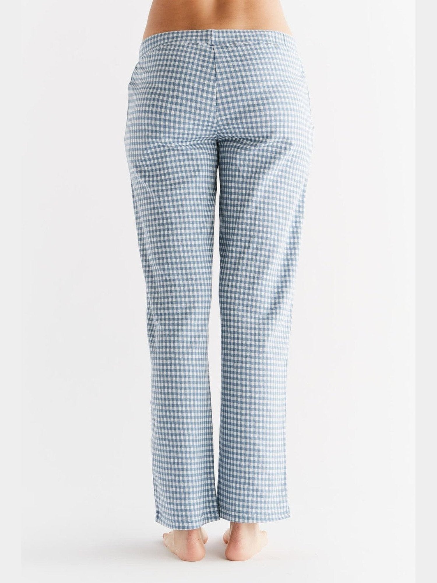 Leela Cotton womens vegan Pants Denim Blue/ Natural