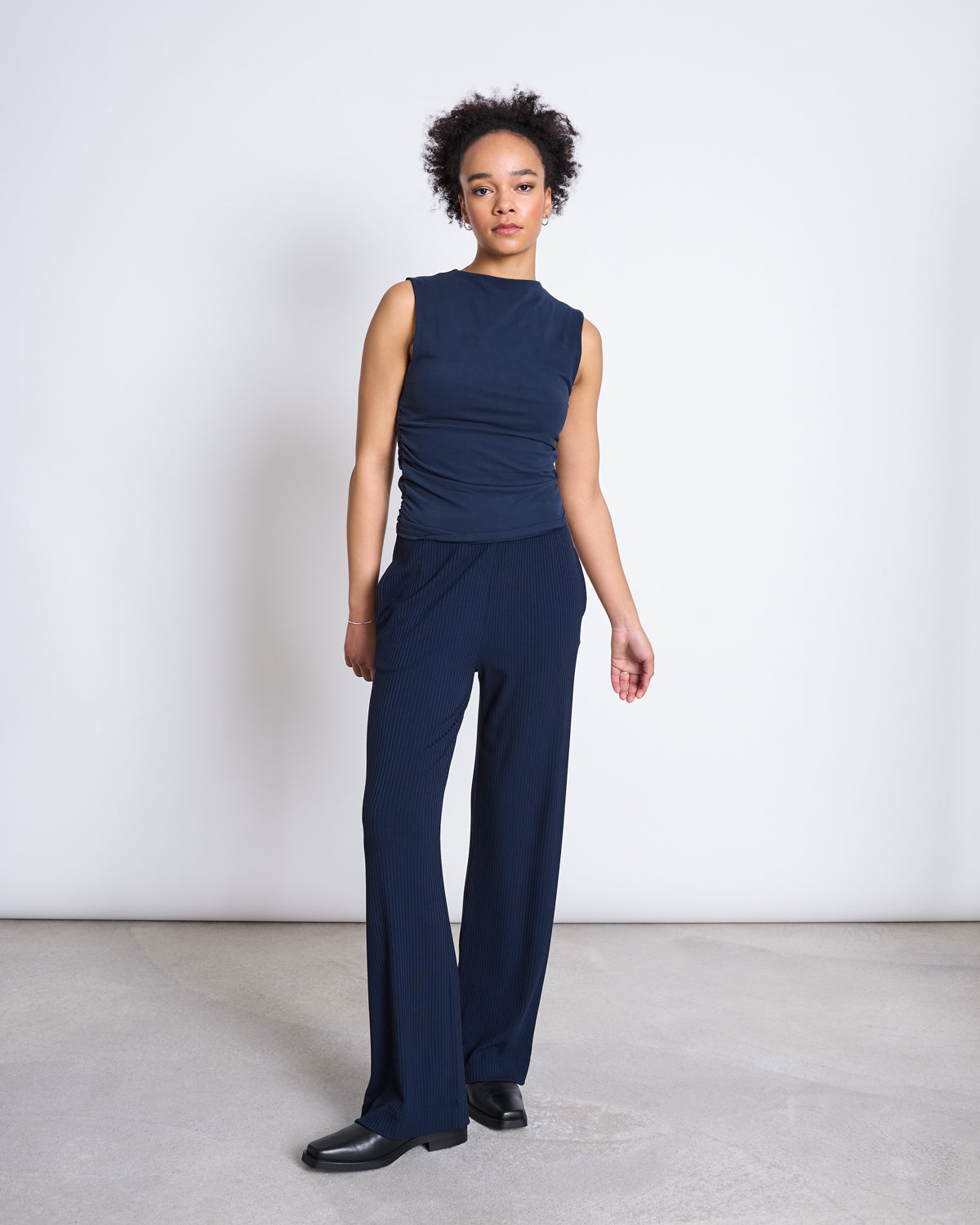 JAN 'N JUNE womens vegan Top Ruffle Rafo Nightfall