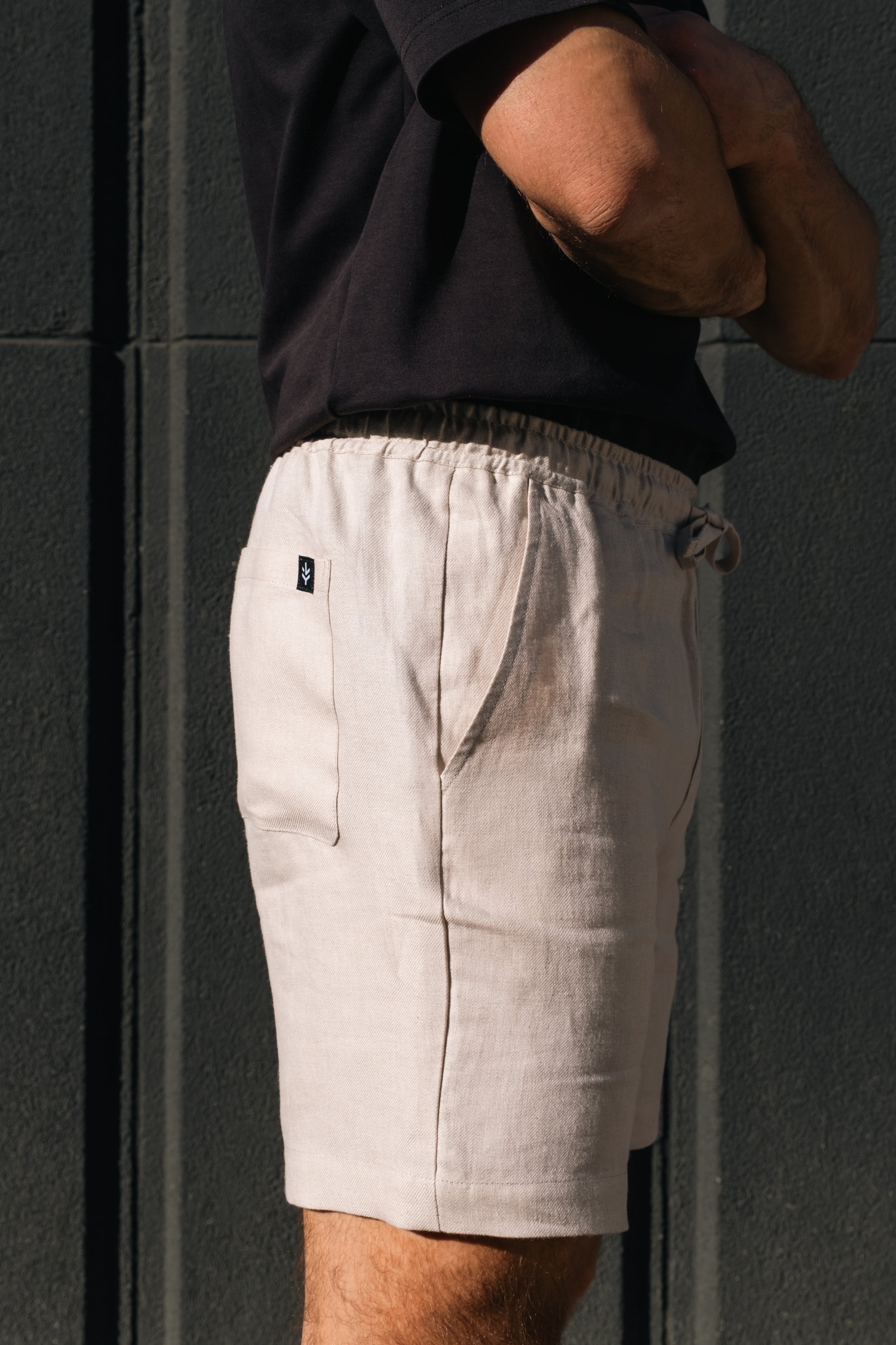 Lucid Collective men vegan Shorts Core Oatmeal