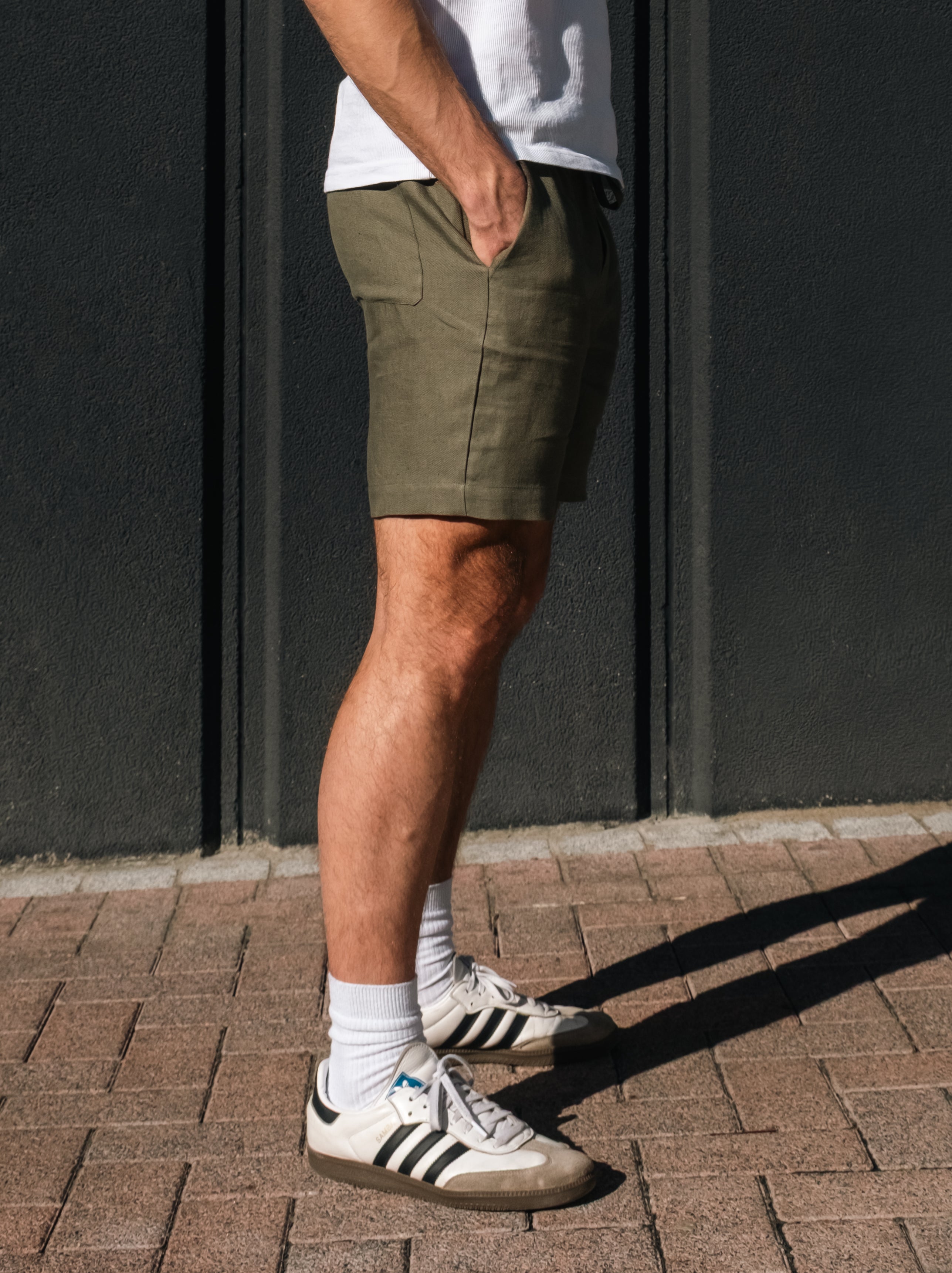 Lucid Collective men vegan Shorts Core Khaki