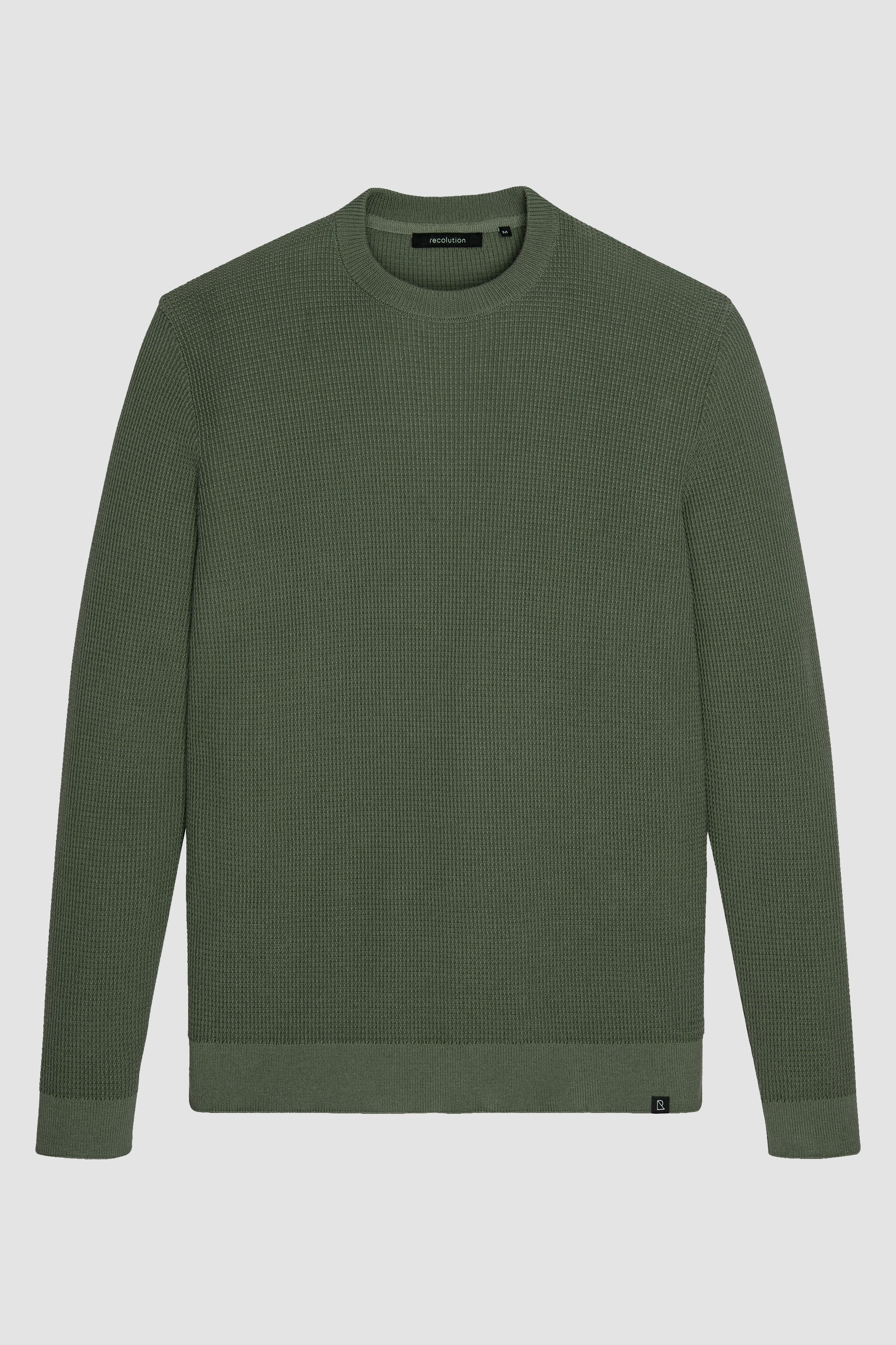 Recolution Herren vegan Pullover Lupin Dunkelkhaki