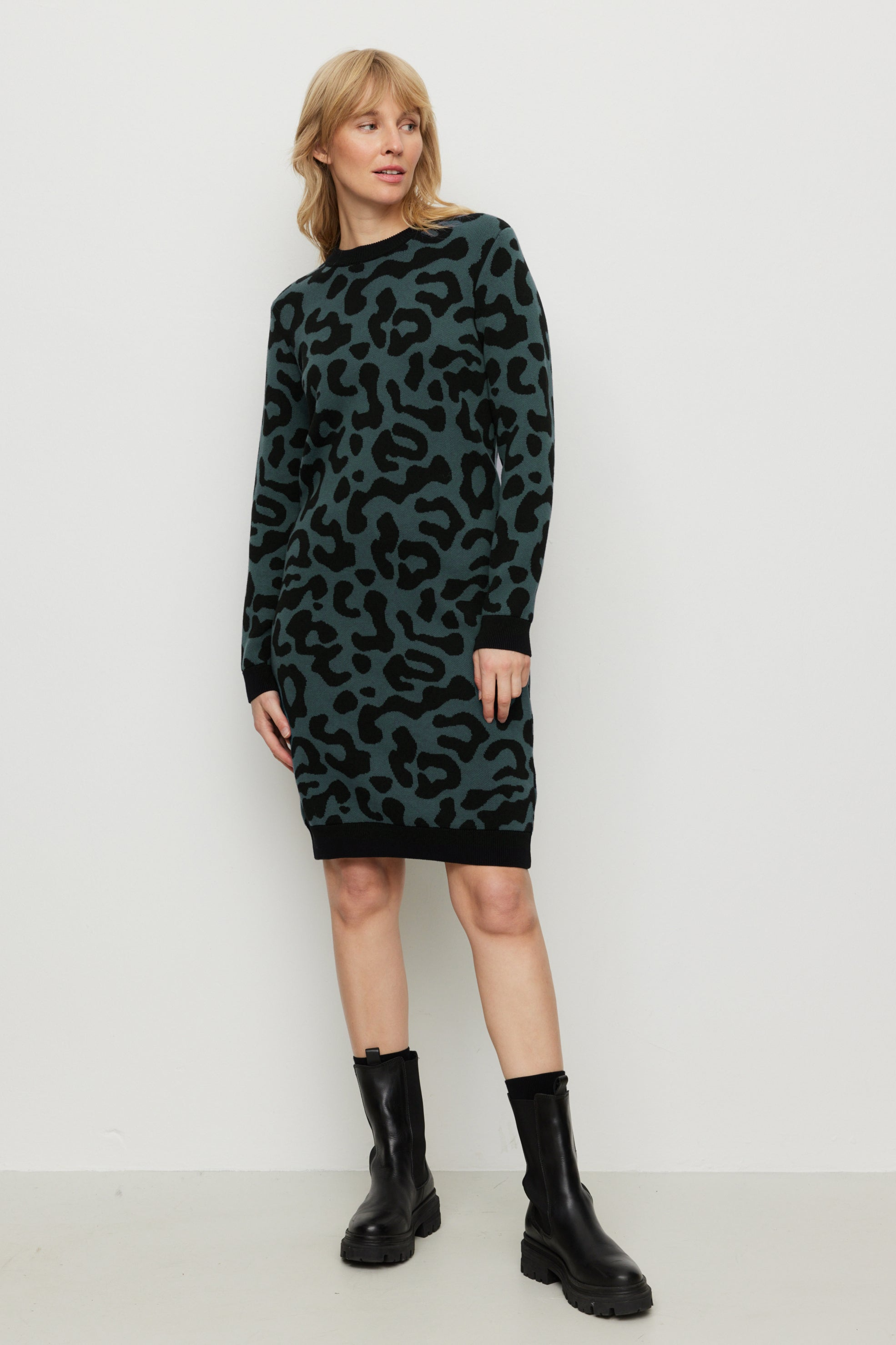 Recolution Damen vegan Kleid Amaranthus Leo In Dunkelgr&Atilde;&frac14;n