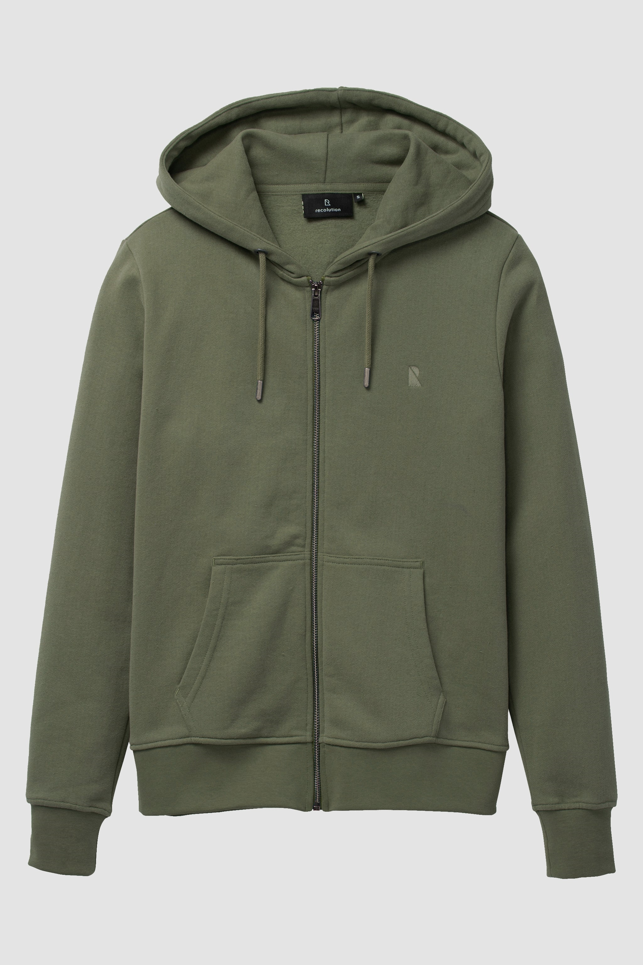 Recolution Damen vegan Sweatjacke Dahlia Dunkelkhaki