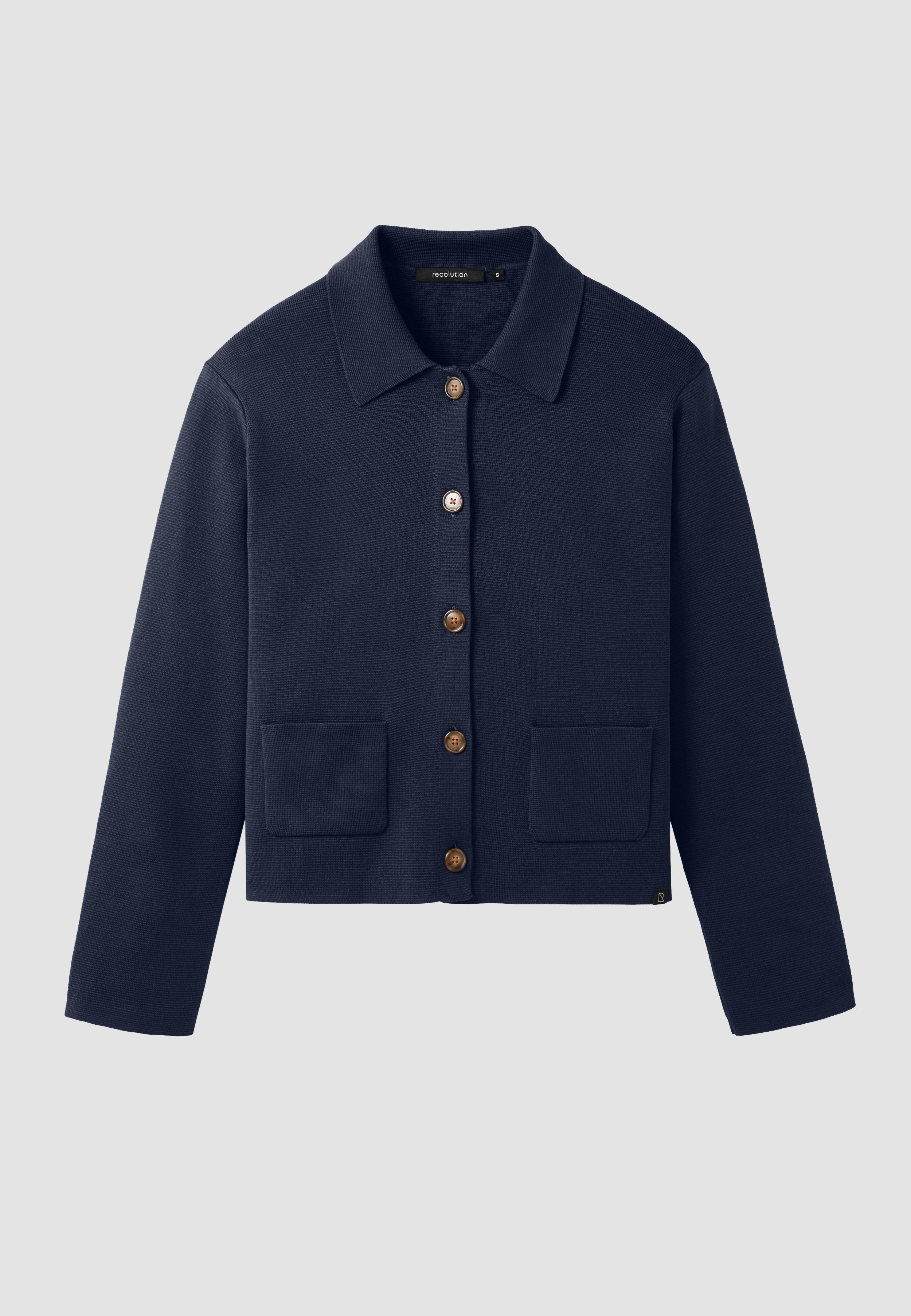 Recolution womens vegan Overshirt Celosia Dark Navy