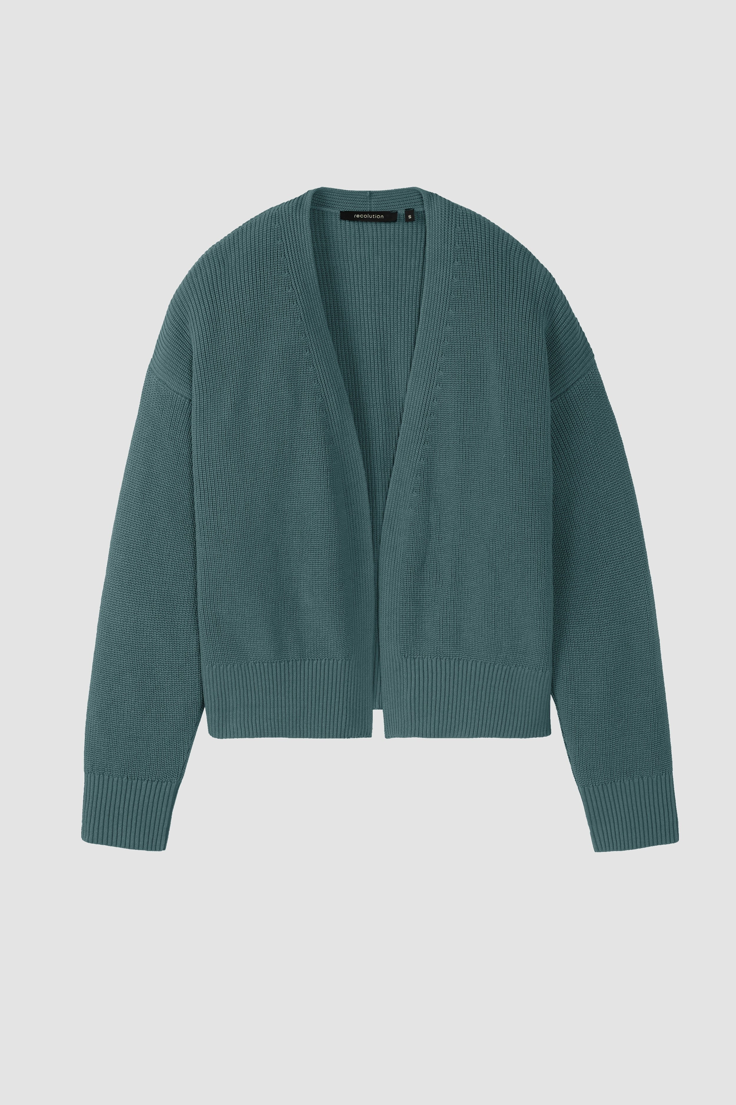 Recolution Damen vegan Strickjacke Moringa In Blaugr&Atilde;&frac14;n