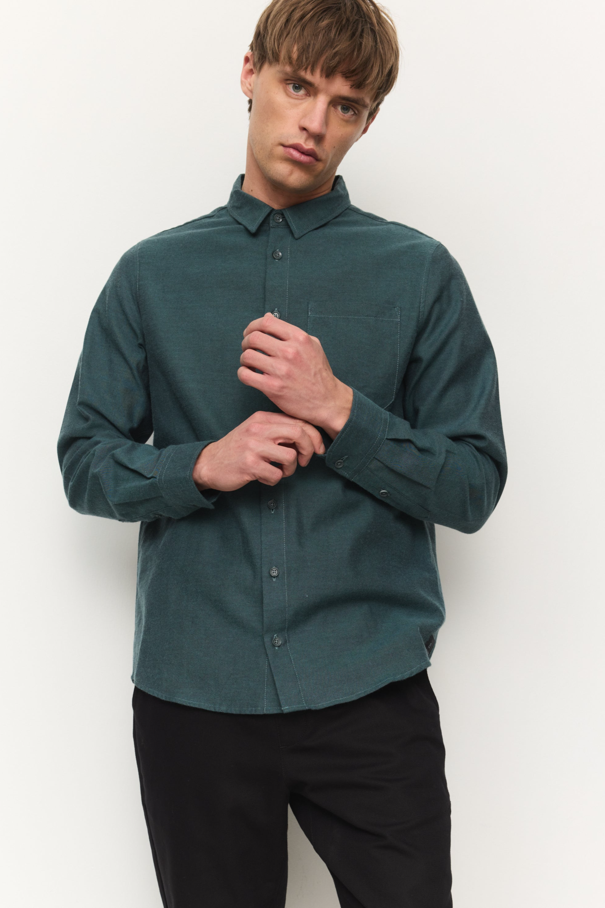 Recolution Herren vegan Hemd Lentil Tiefgr&Atilde;&frac14;n