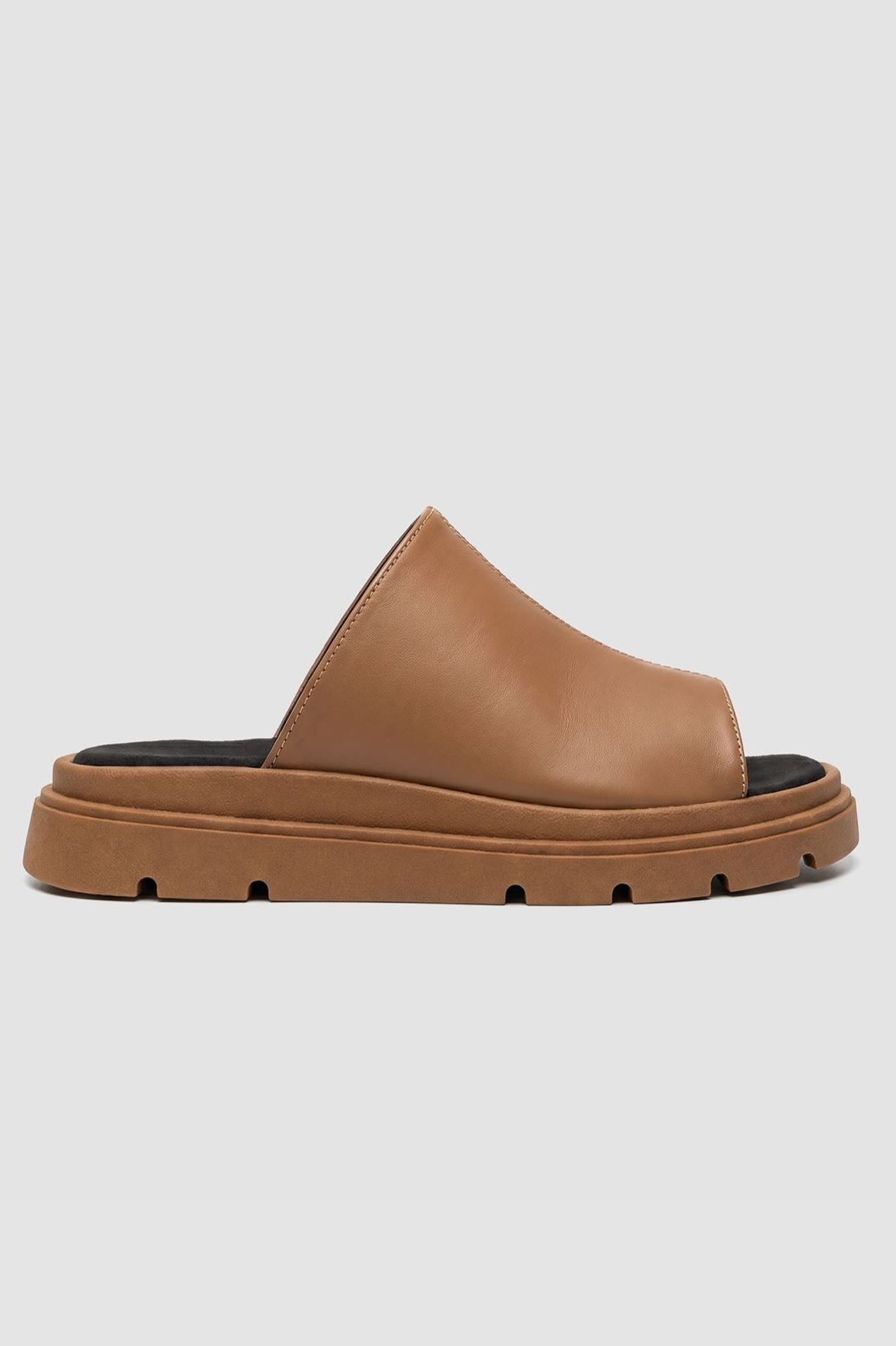 BOHEMA Damen vegan Pantoletten Kado Kamelbraun