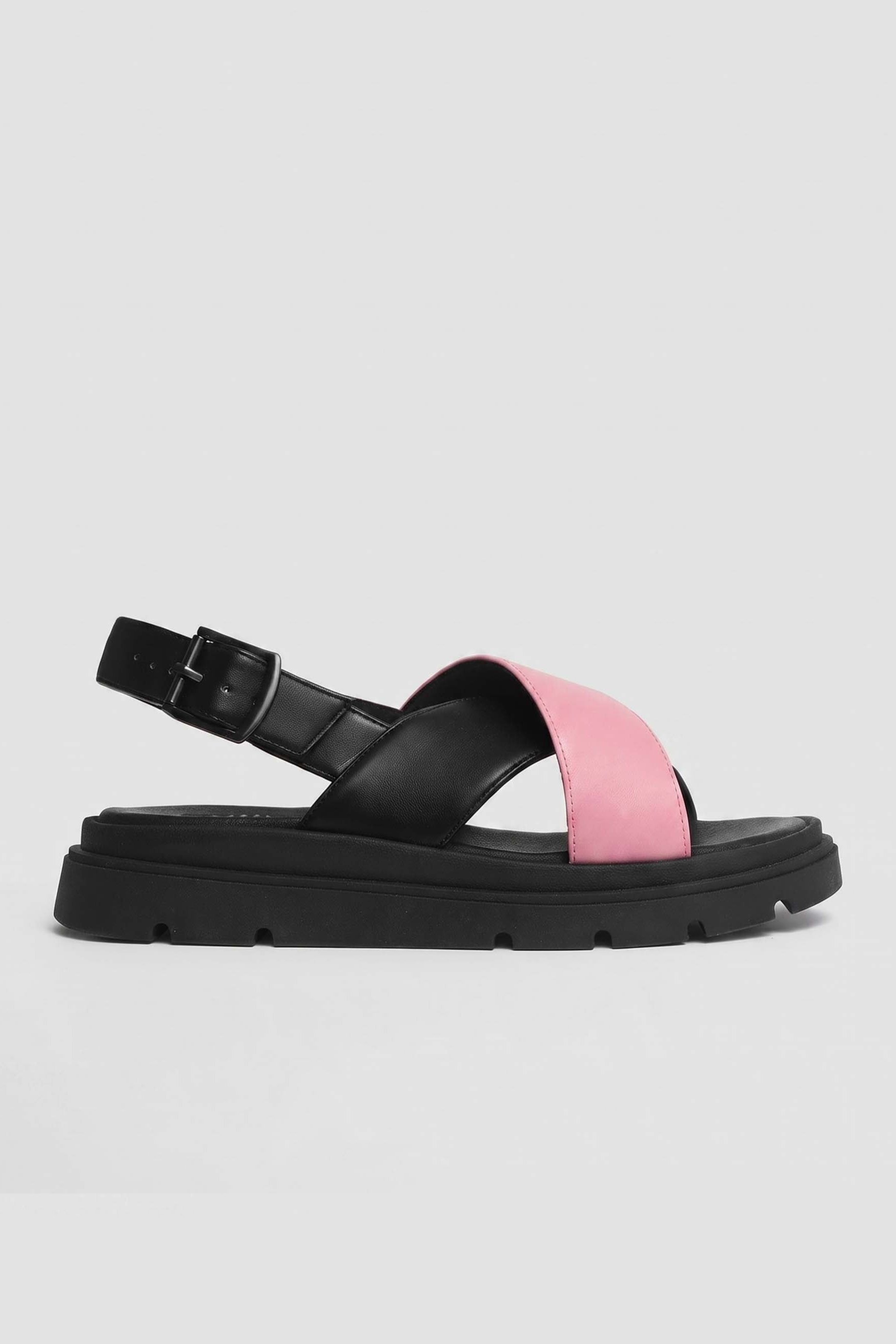 BOHEMA Damen vegan Sandalen Glare Pink/Schwarz