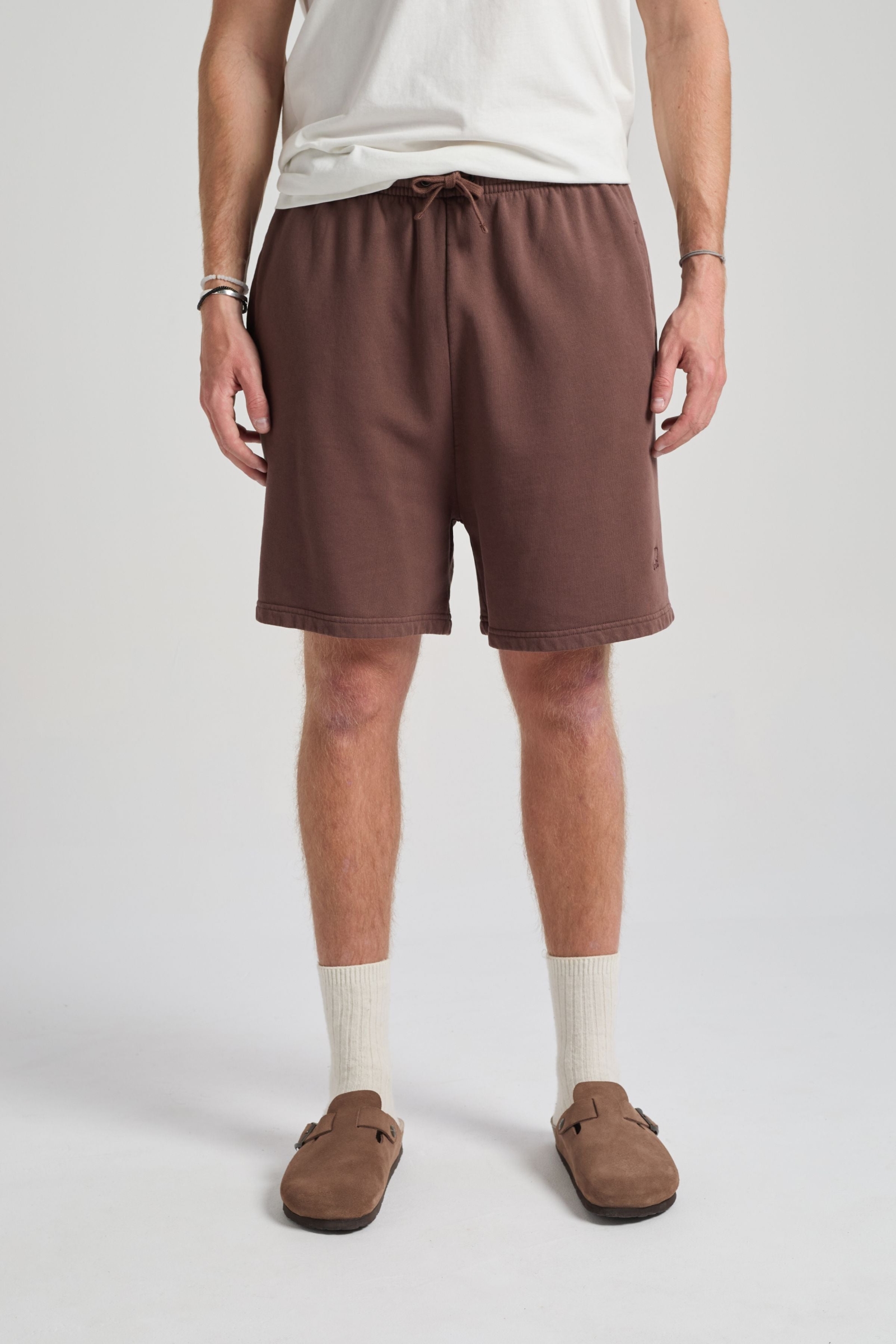 Trendsplant men vegan Sweatshorts Essentials Shaved Chocolate Brown