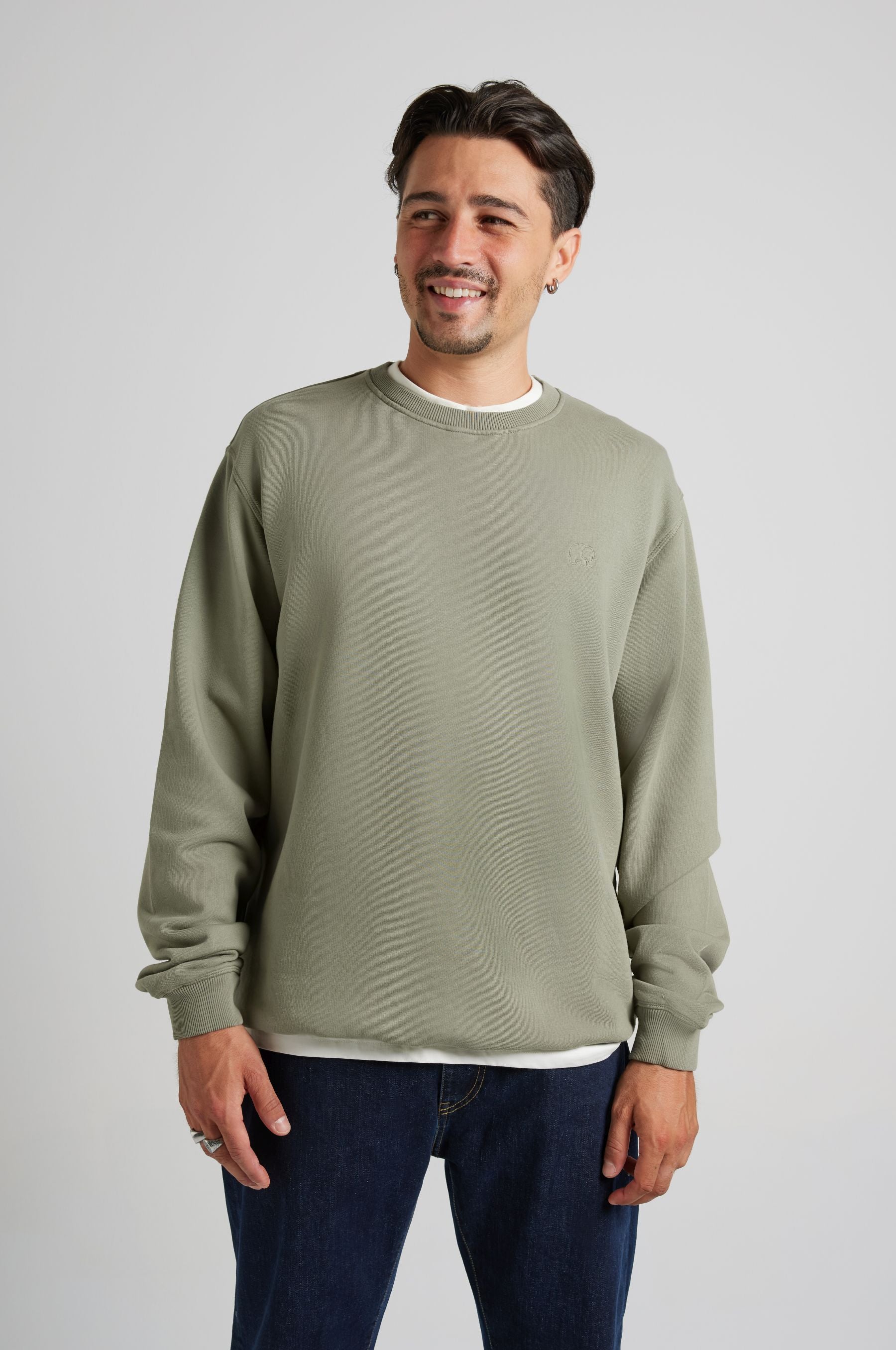 Trendsplant Herren vegan Sweatshirt Essential Agave Green