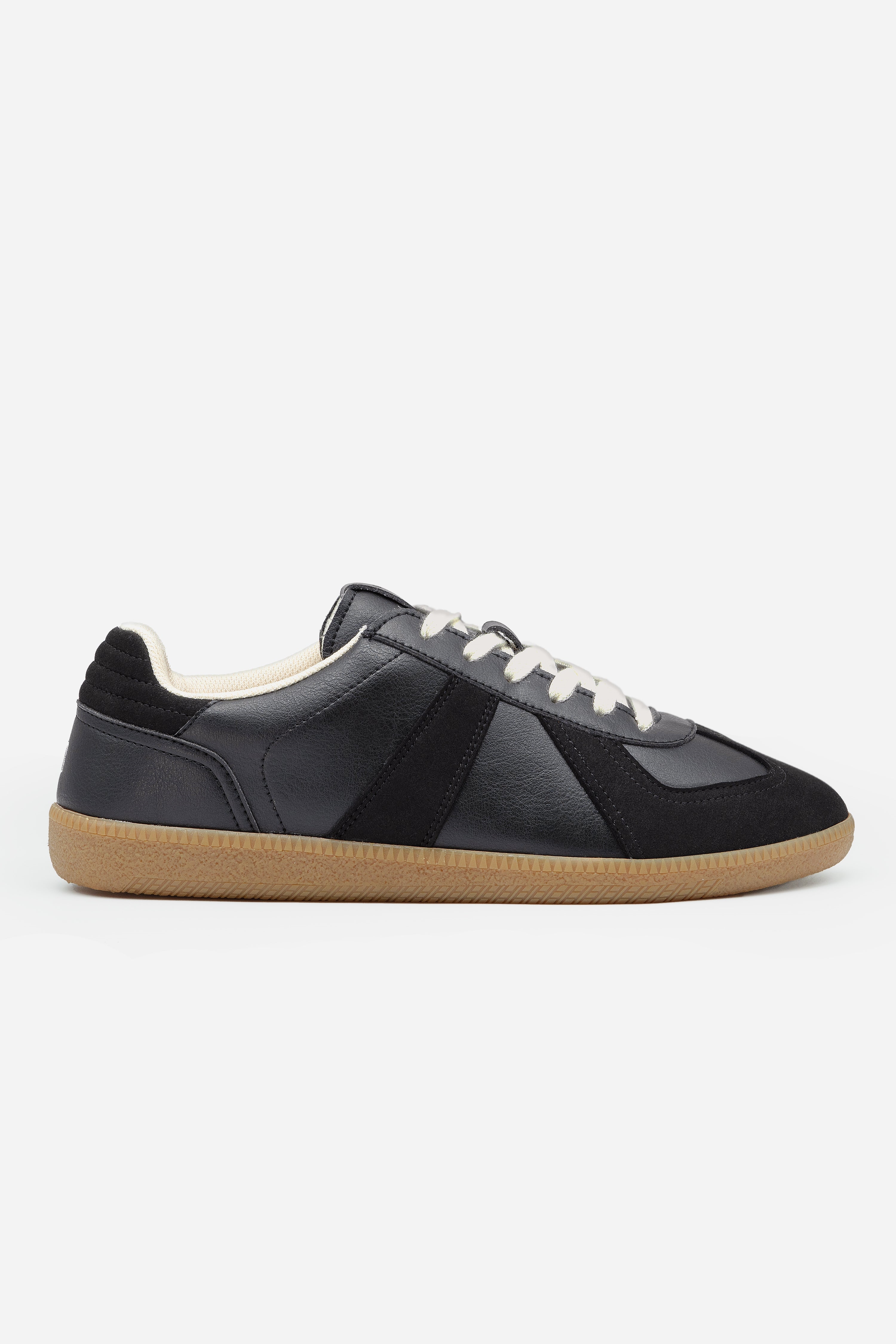 QURC Herren vegan Sneaker Army Trainer Schwarz