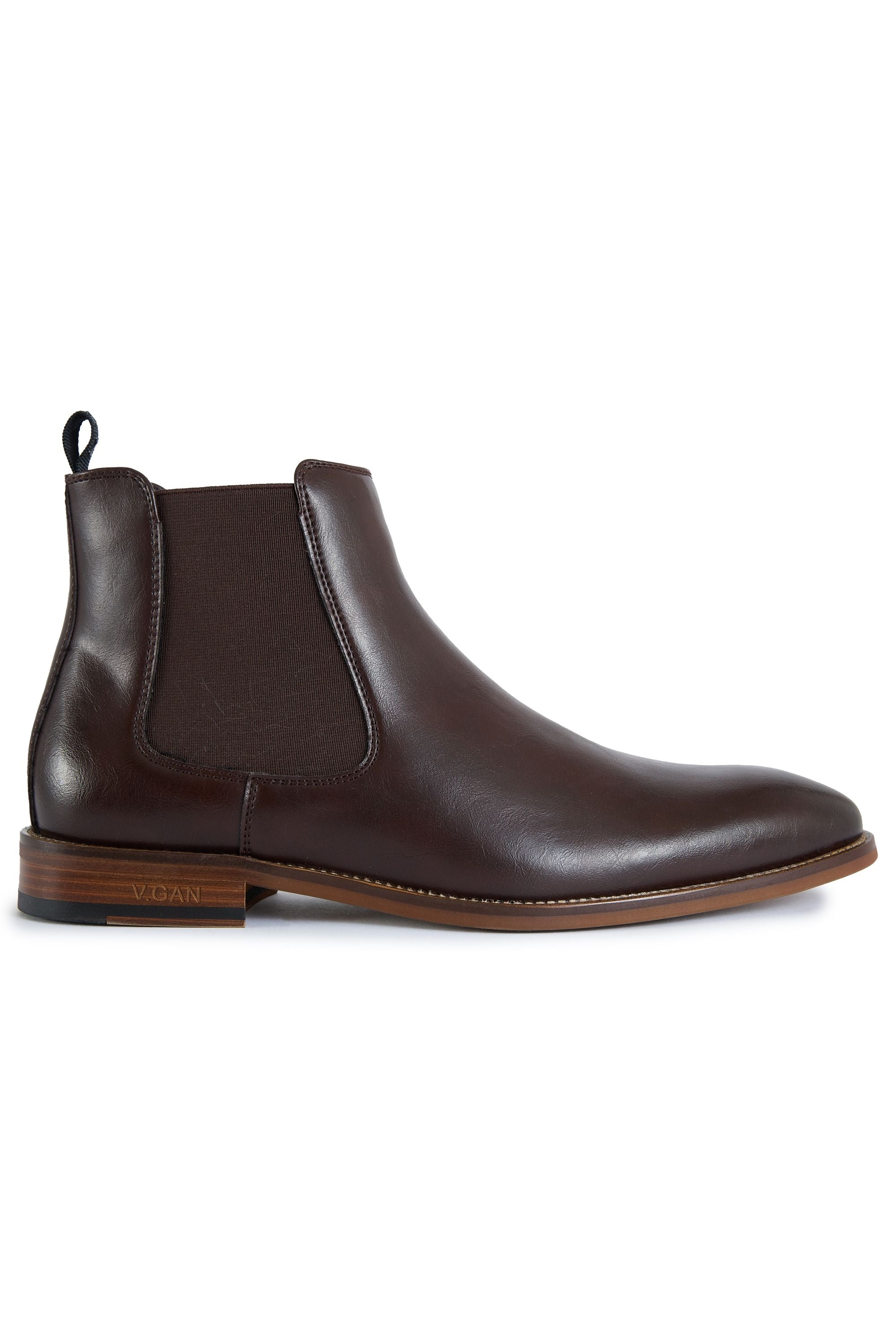 V.GAN Herren vegan Chelsea Boots Affogato Braun