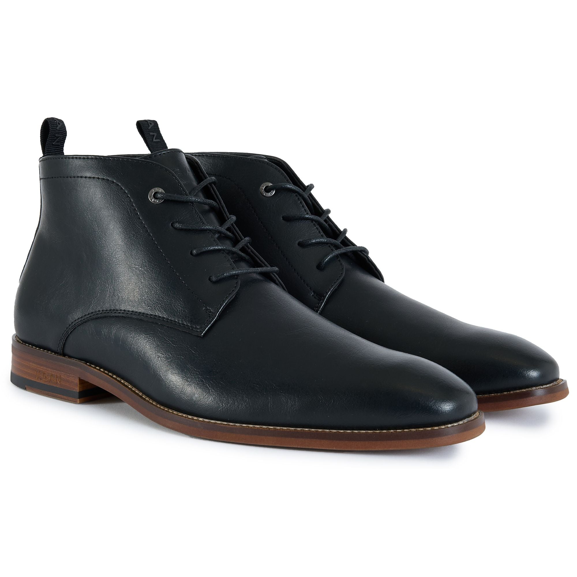 V.GAN men vegan Boots Espresso Chukka Black