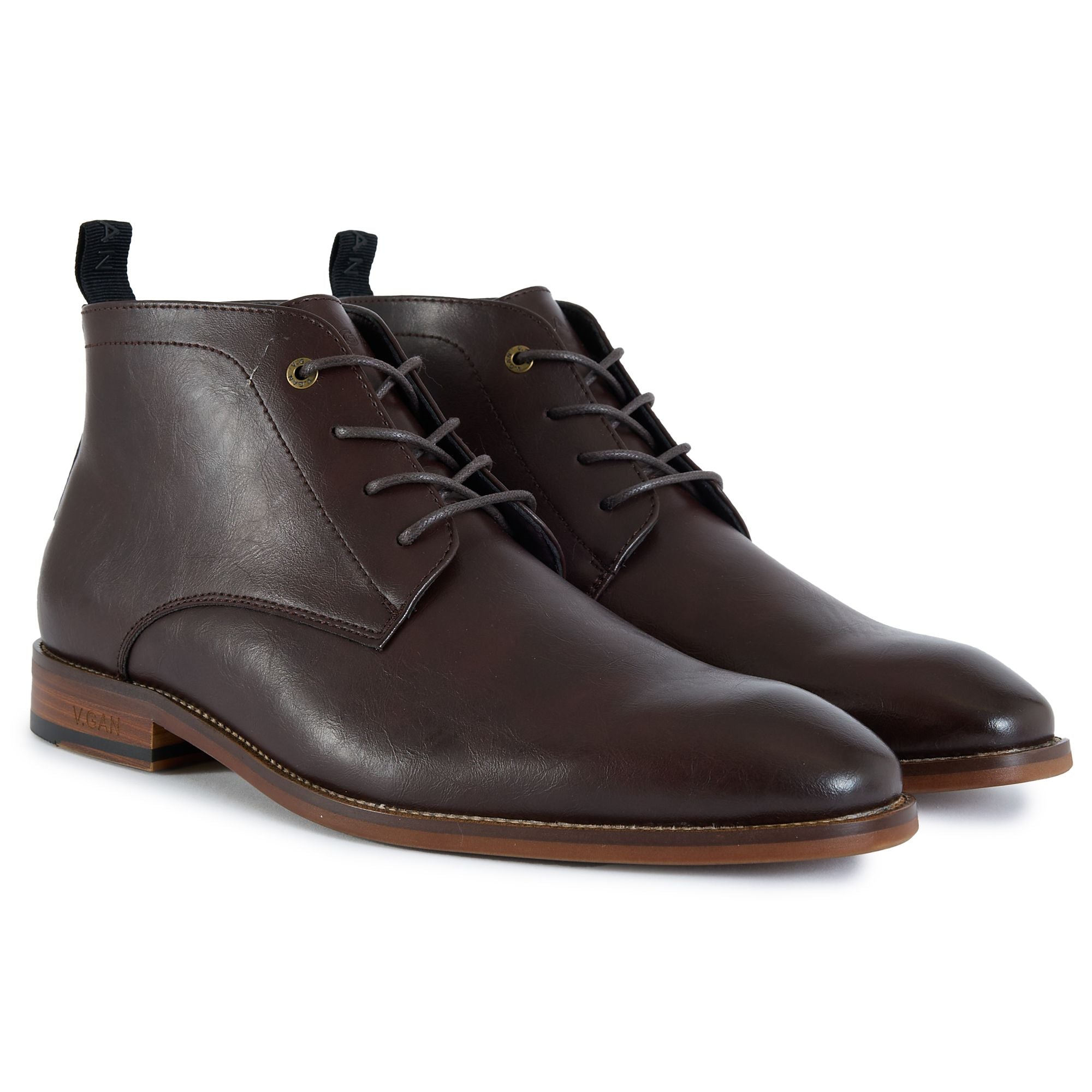 V.GAN men vegan Boots Espresso Chukka Brown