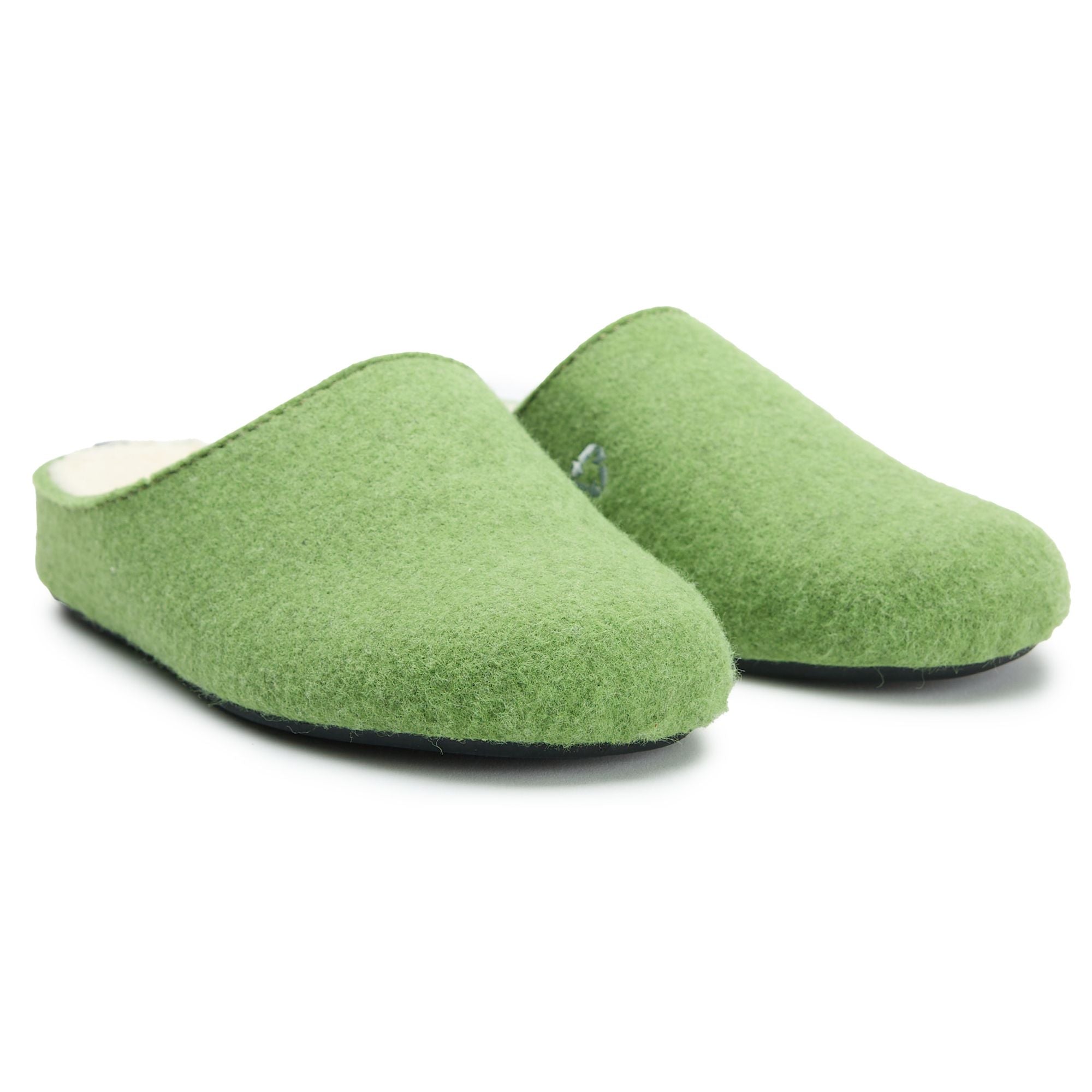 V.GAN womens vegan Slippers Mule Women Date Green