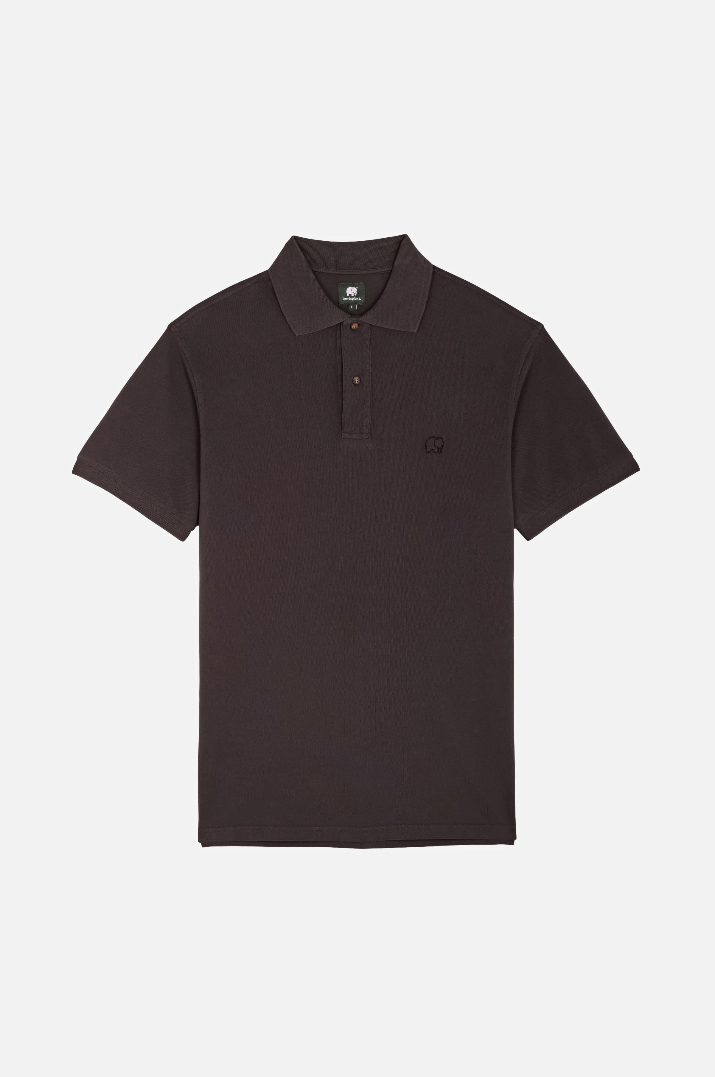 Trendsplant men vegan Polo Essential Bitumen Grey