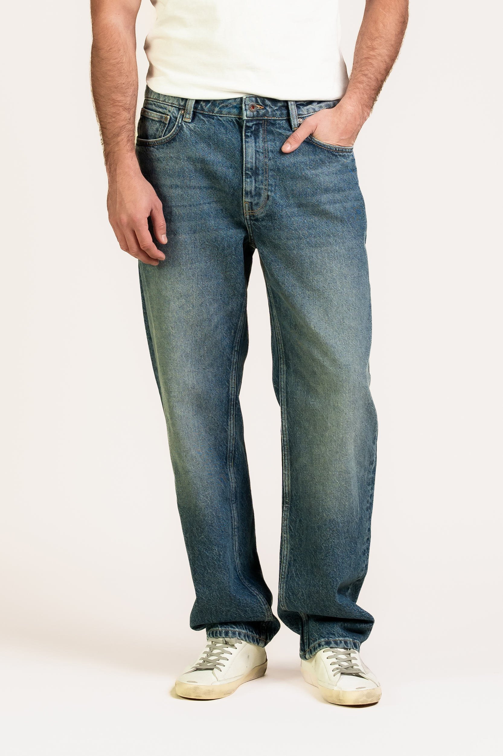 Kuyichi Herren vegan Jeans Larry Loose Atlantik