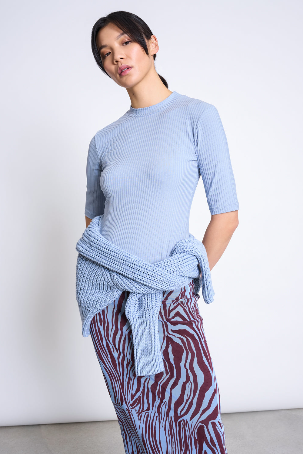JAN N JUNE JAN 'N JUNE Damen vegan T-Shirt Nina Mittelblau