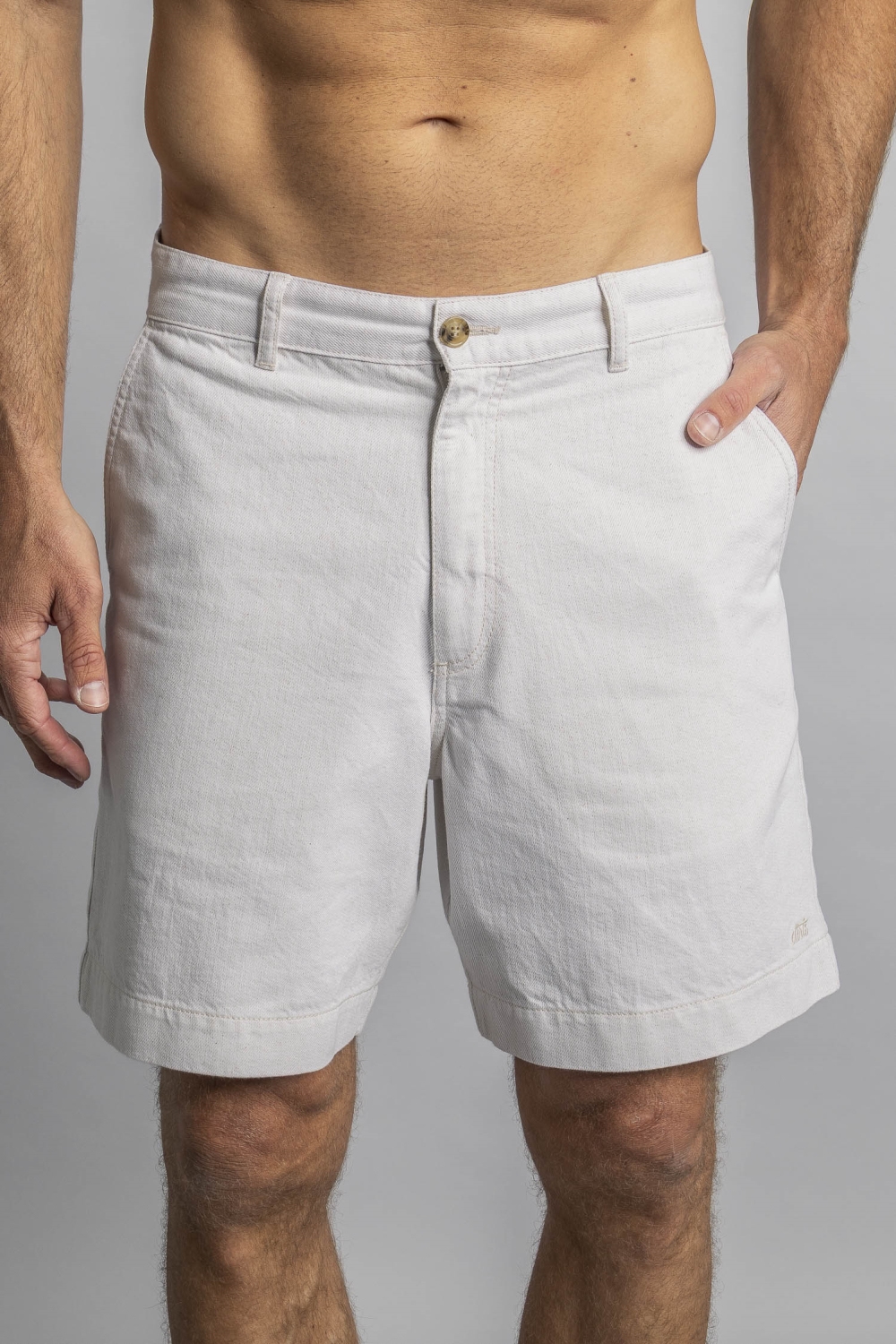 Image of DIRTS mannen vegan Shorts Bermuda Ongeverfd Beige