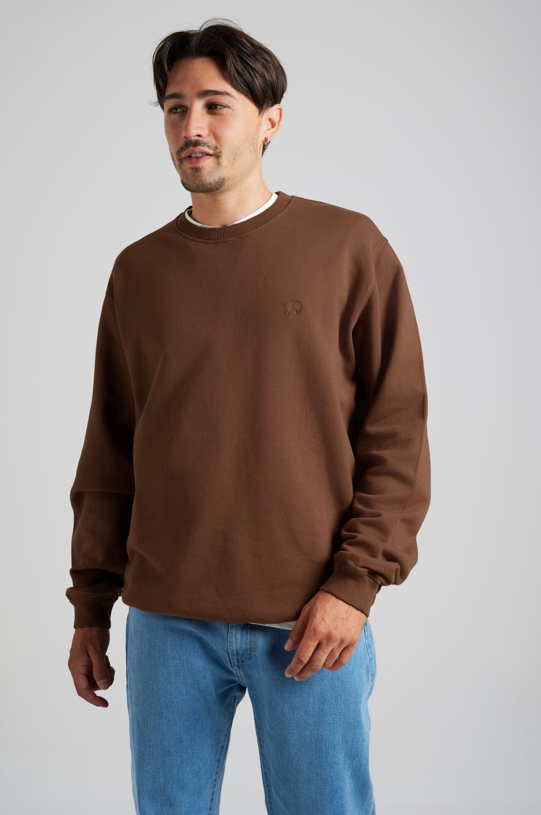 Trendsplant Herren vegan Sweatshirt Essential Carafe Brown