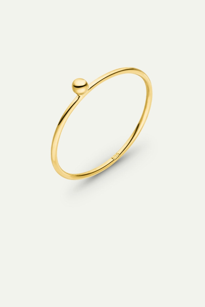Image of Dear Darling Berlin dames vegan Gouden Parelring Levendig 14k Echt Goud