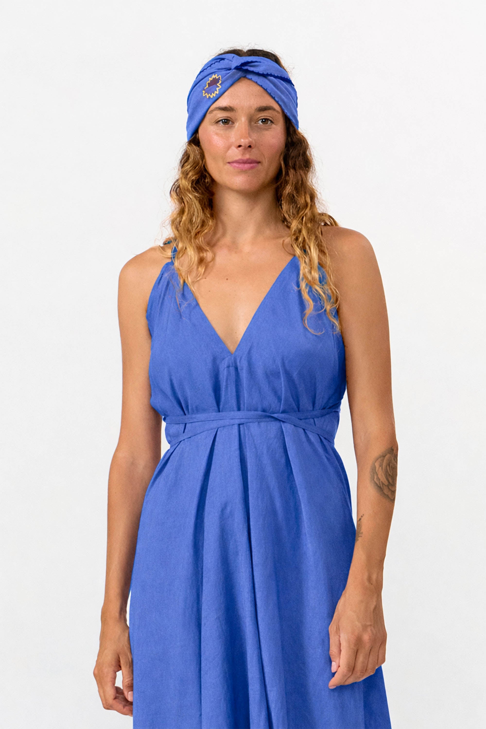 SUITE13LAB womens vegan Dress Mp Long Mid Blue