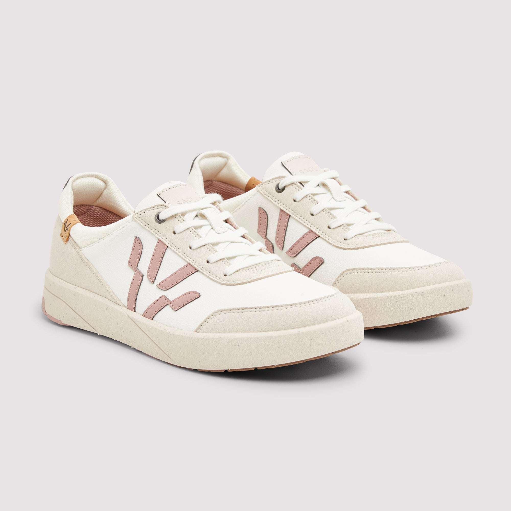 SAOLA womens vegan Sneakers Women Cali White Rose