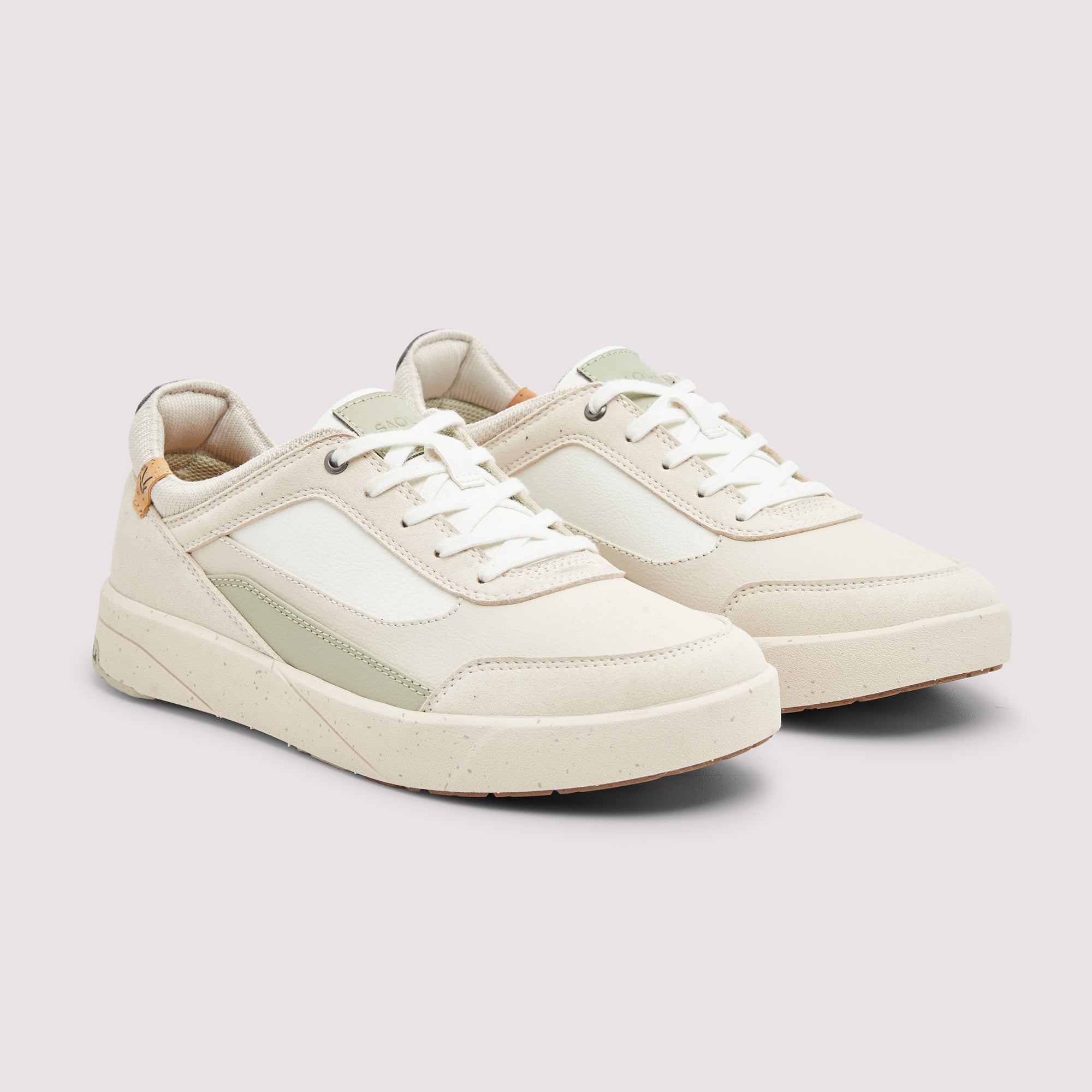 SAOLA womens vegan Sneakers Women Quito White Faded Green