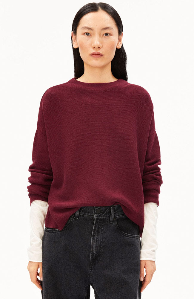 ARMEDANGELS Damen vegan Pullover Merinaa Velvet Red