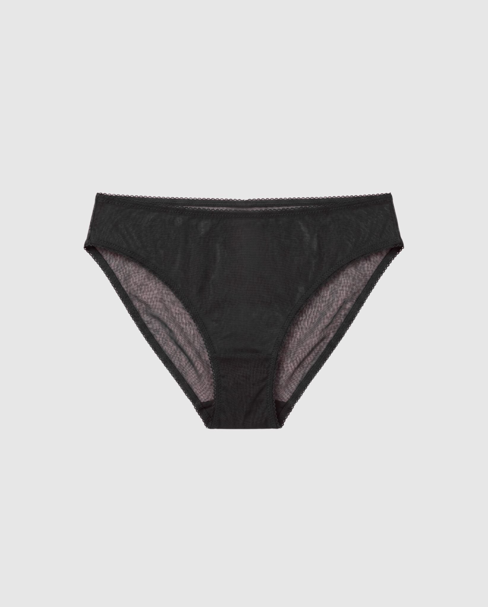 Understatement womens vegan Briefs Mesh Midi Black