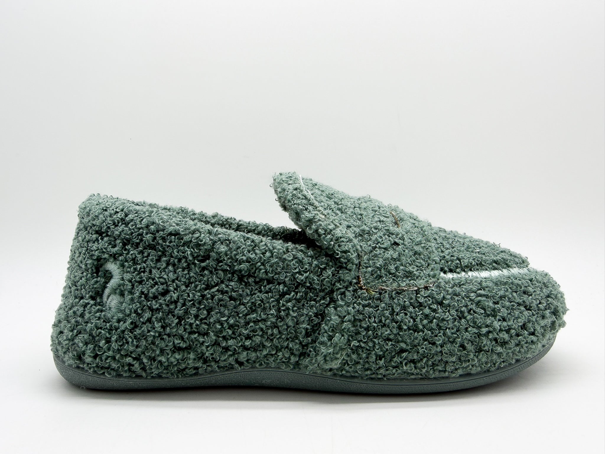 thies womens vegan Loafers Rec Teddy Petrol Green