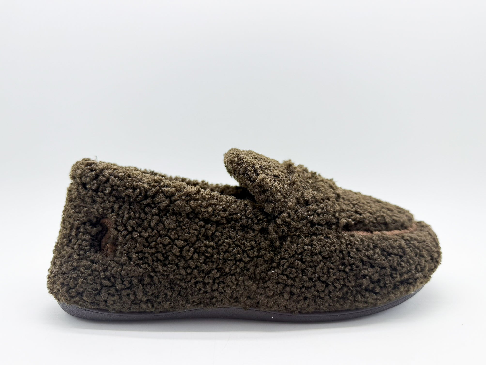 thies womens vegan Loafers Rec Teddy Chocolate Brown