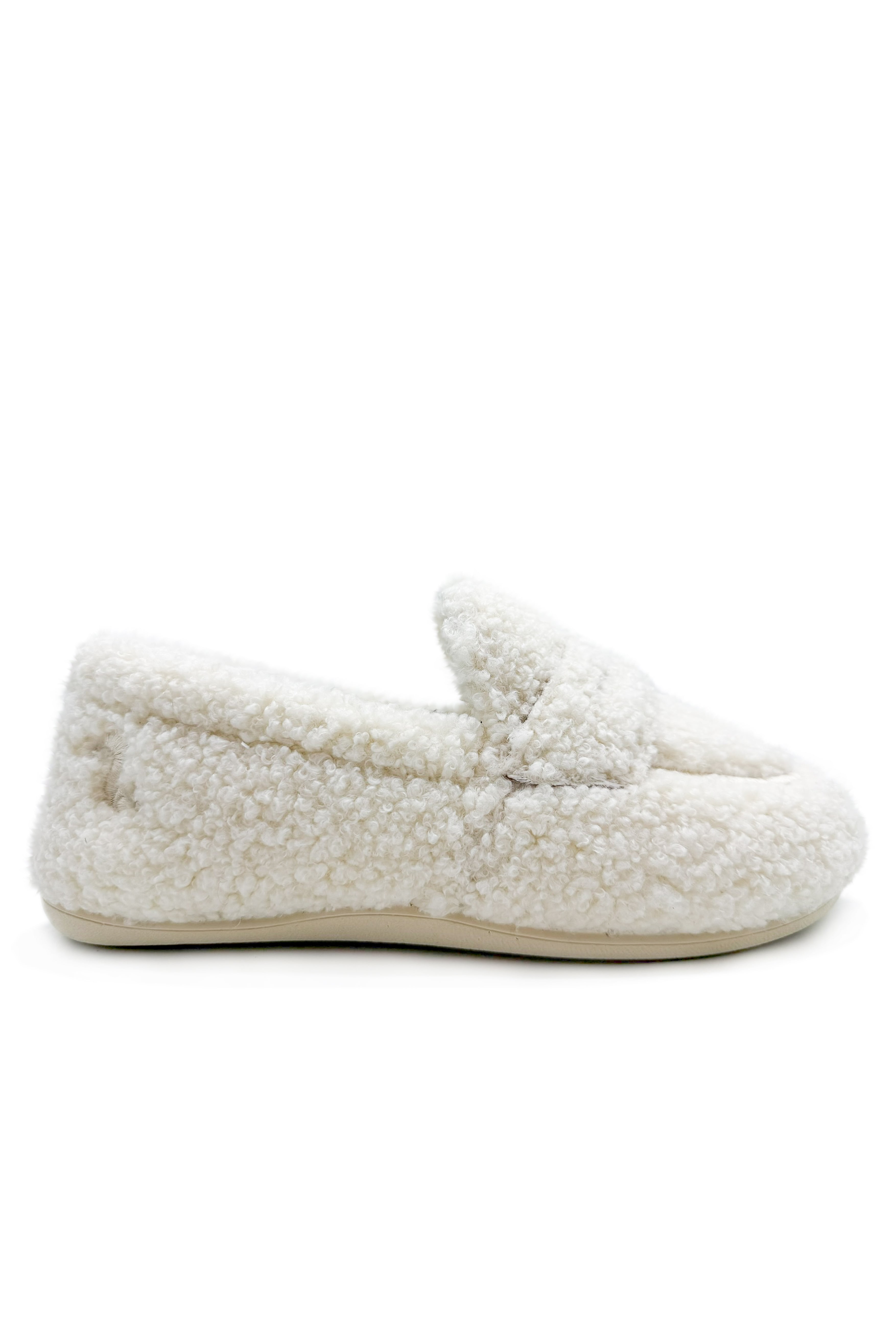 thies womens vegan Loafers Rec Teddy Off White