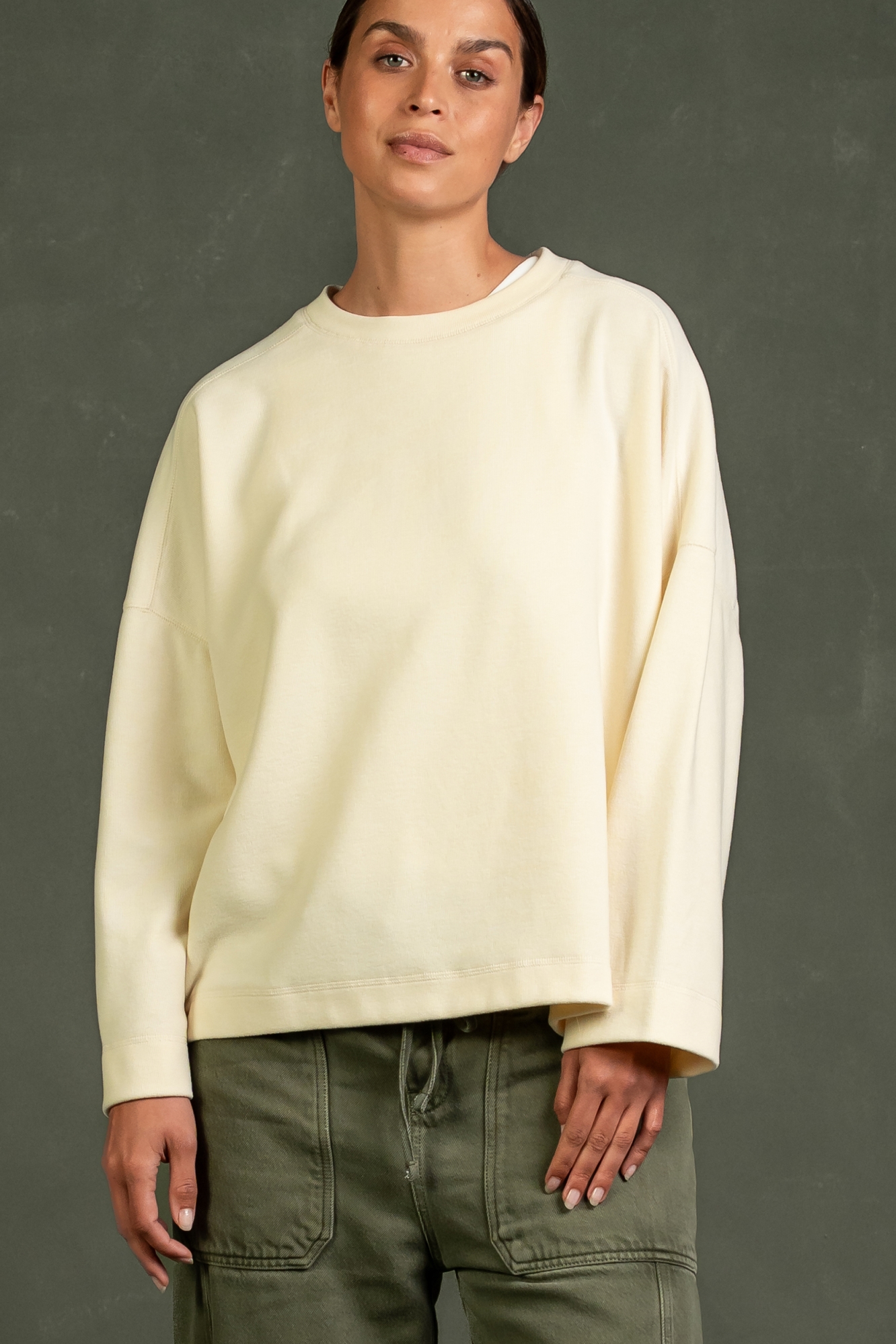 Image of Kuyichi dames vegan Hadley Longsleeve In Lichtgeel