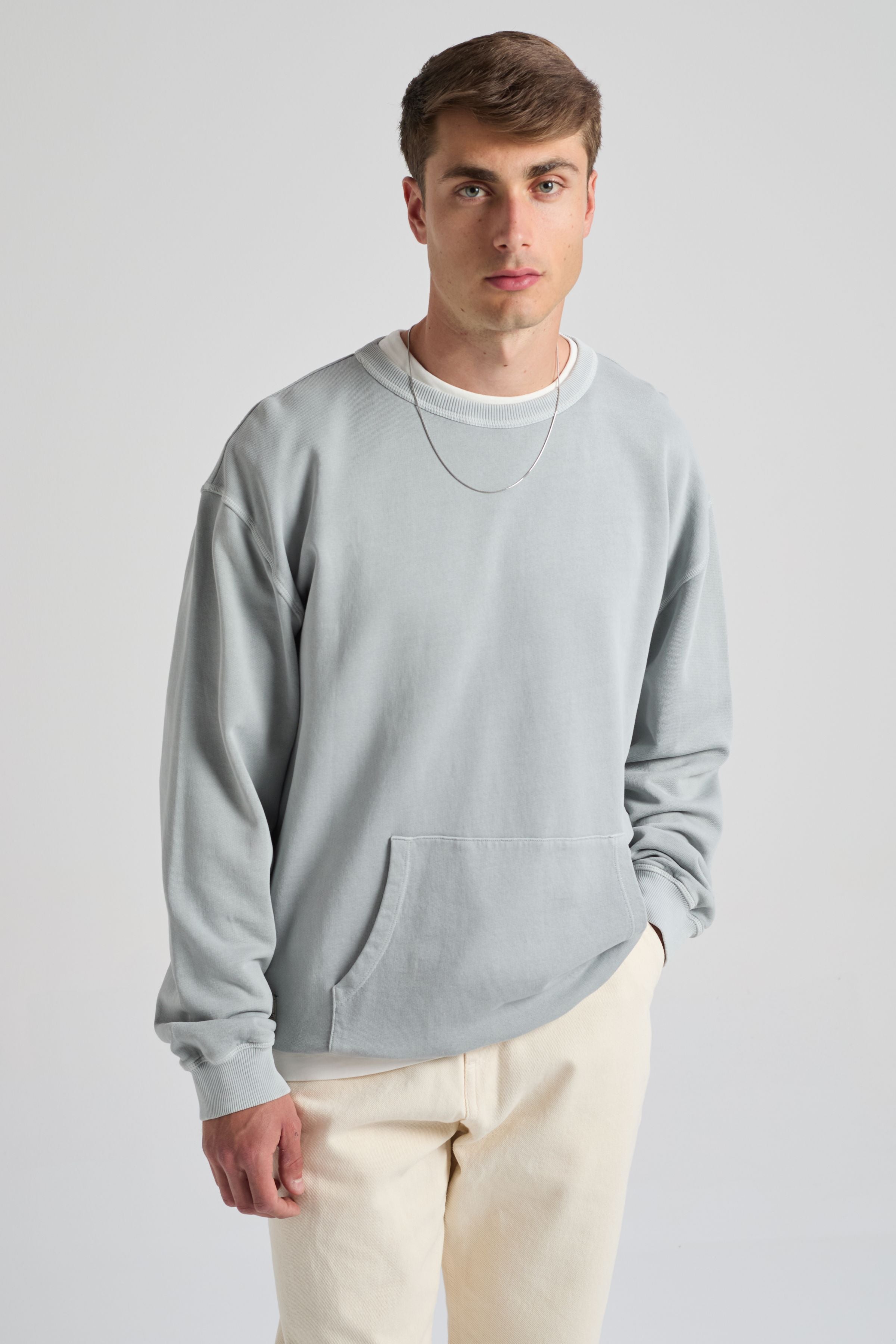 Trendsplant men vegan Sweatshirt Hangar Quarry Blue