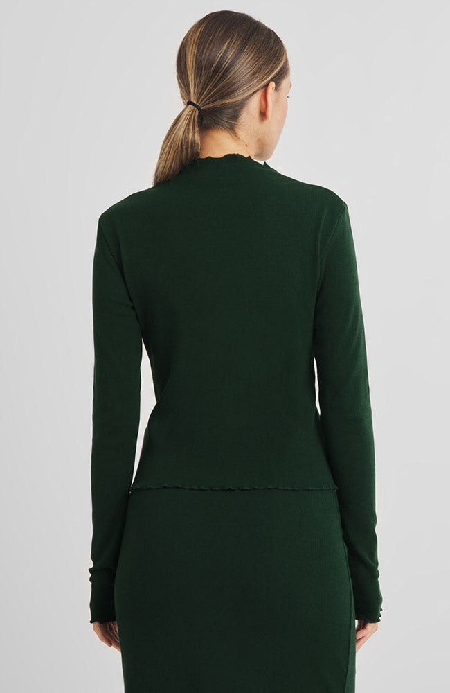 DEDICATED womens vegan Top Ryd Rib Dark Green