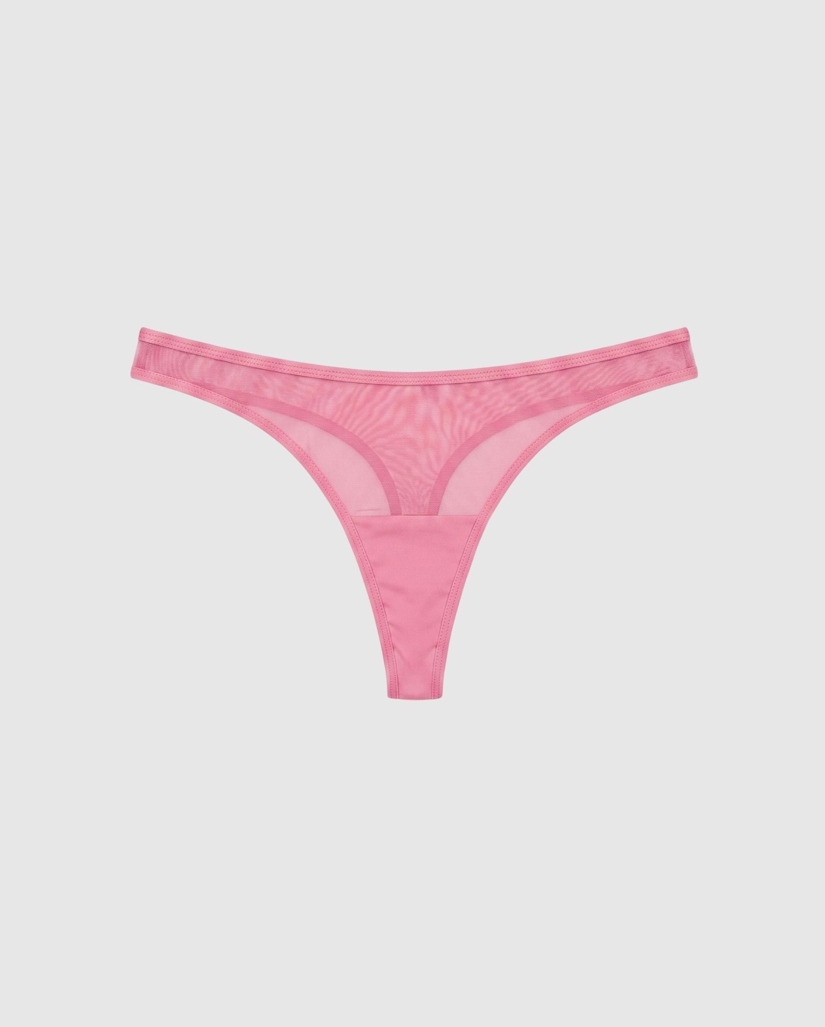 Understatement womens vegan Thong Mesh Dipped Candy Pink