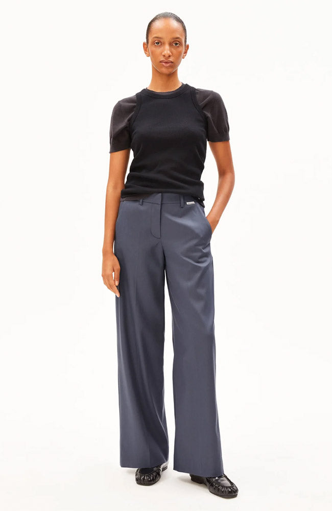 ARMEDANGELS womens vegan Pants Leandraa Moonshadow Blue