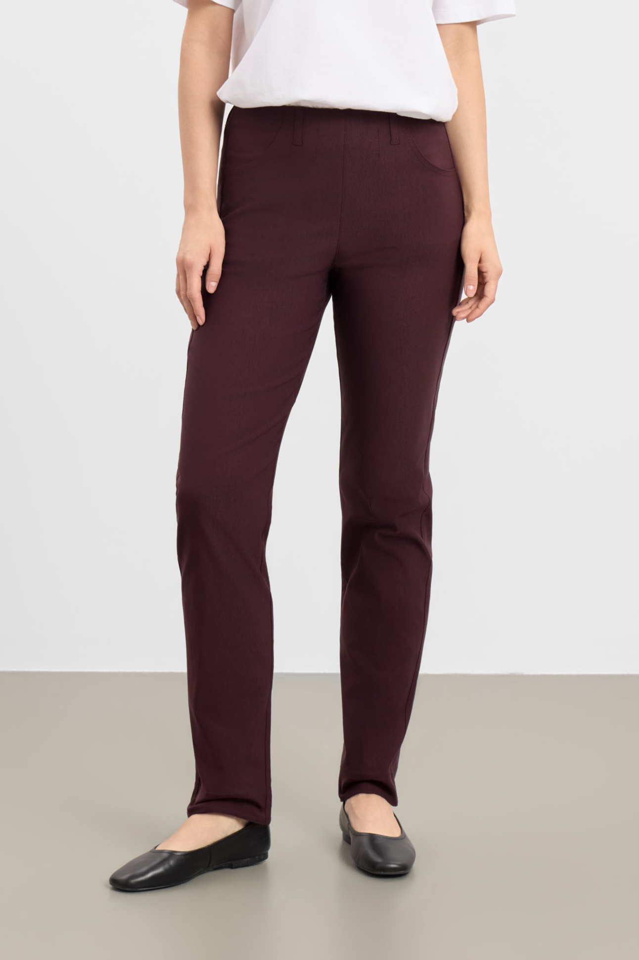 LAURIE womens vegan Pants Kelly Regular Medium Length Dark Plum