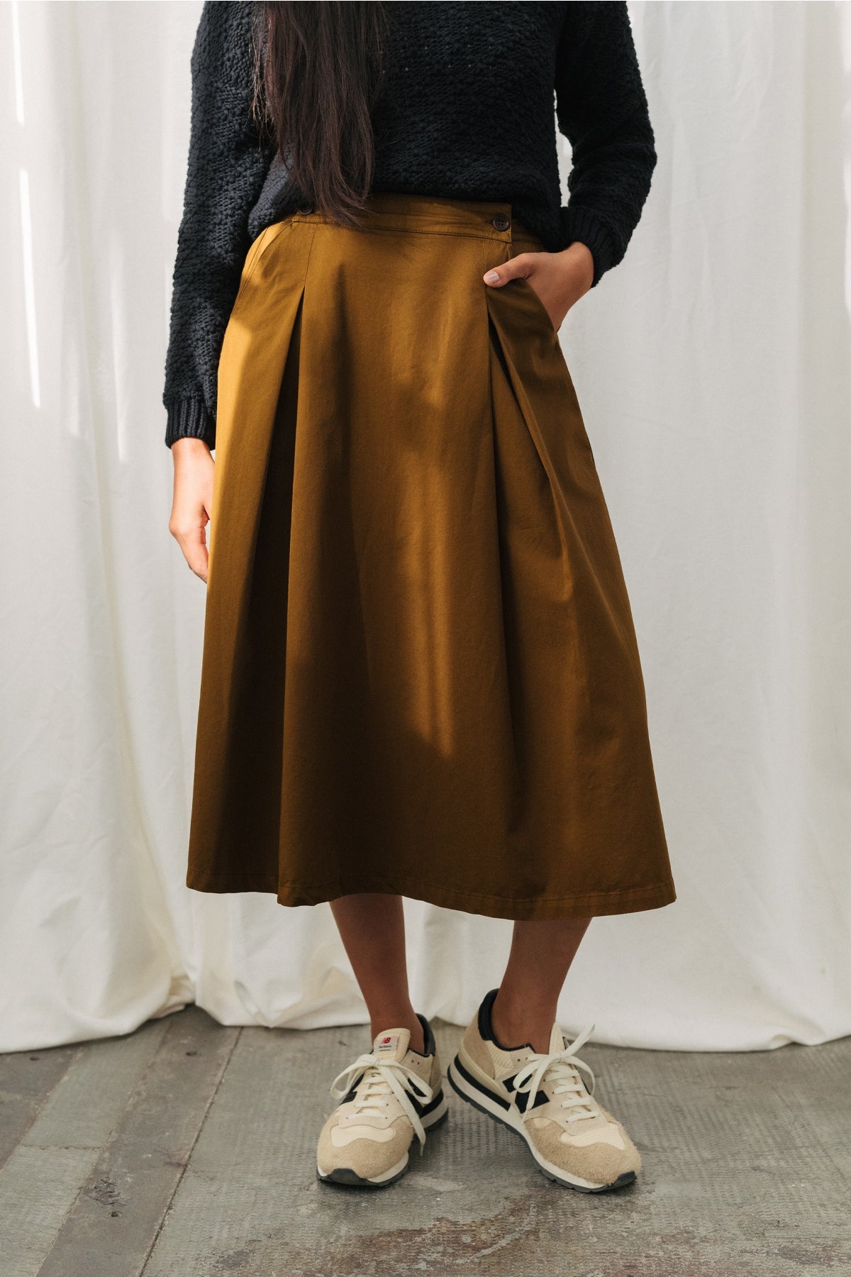 TWOTHIRDS womens vegan Skirt Coloane Dusty Ochre