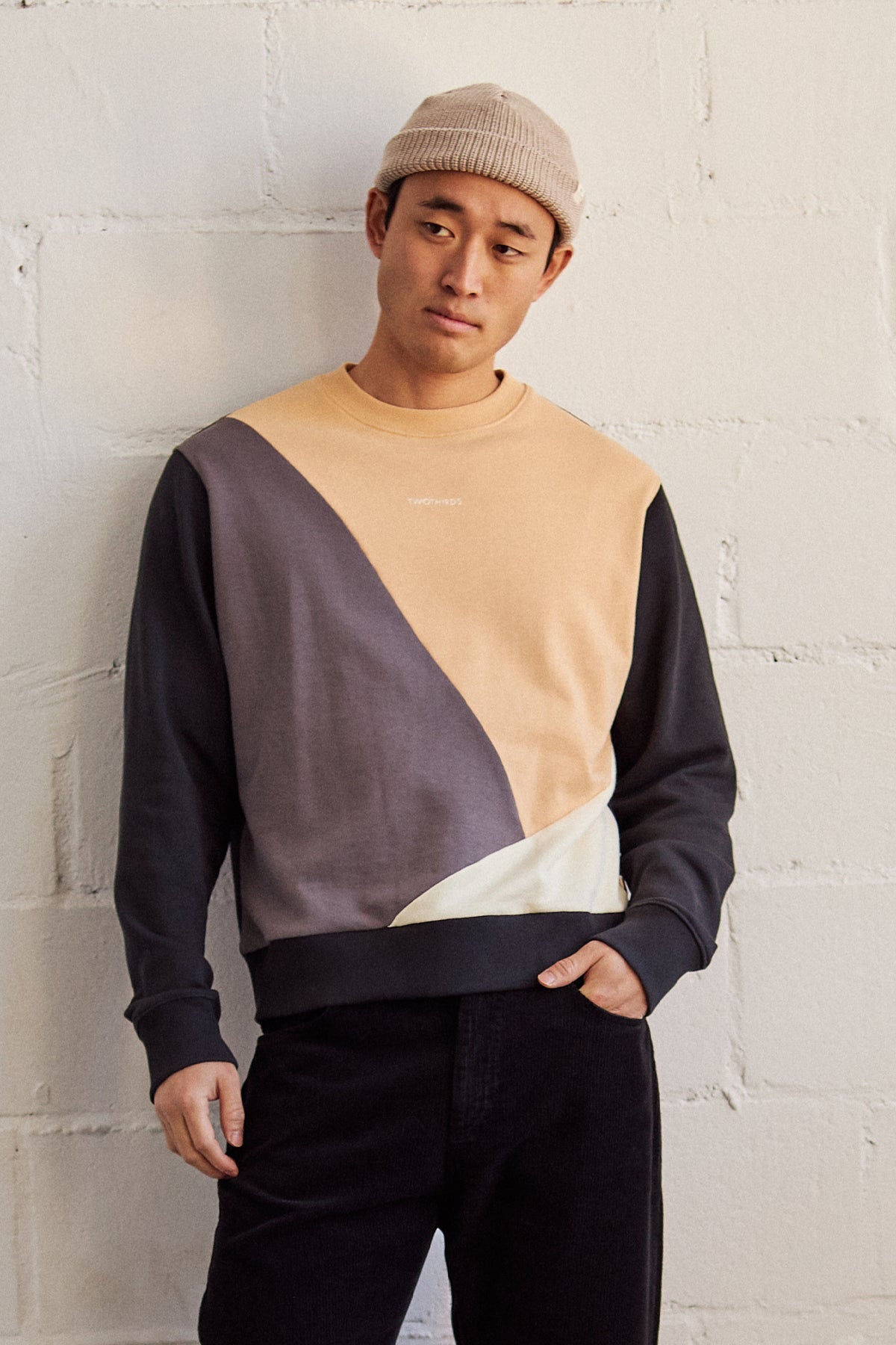 TWOTHIRDS Herren vegan Sweatshirt Corbeta Colour Block