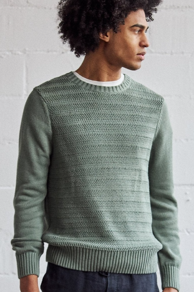 TWOTHIRDS Herren vegan Sweater Labiko Duck Green