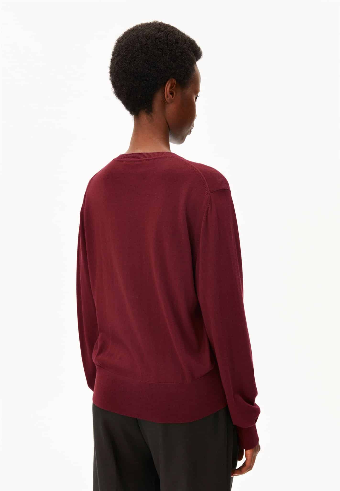 ARMEDANGELS womens vegan Cardigan Fine Knit Red
