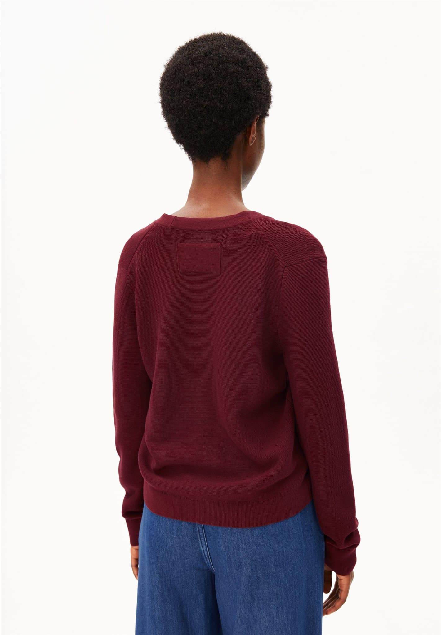 ARMEDANGELS womens vegan Cardigan Mental Left Red