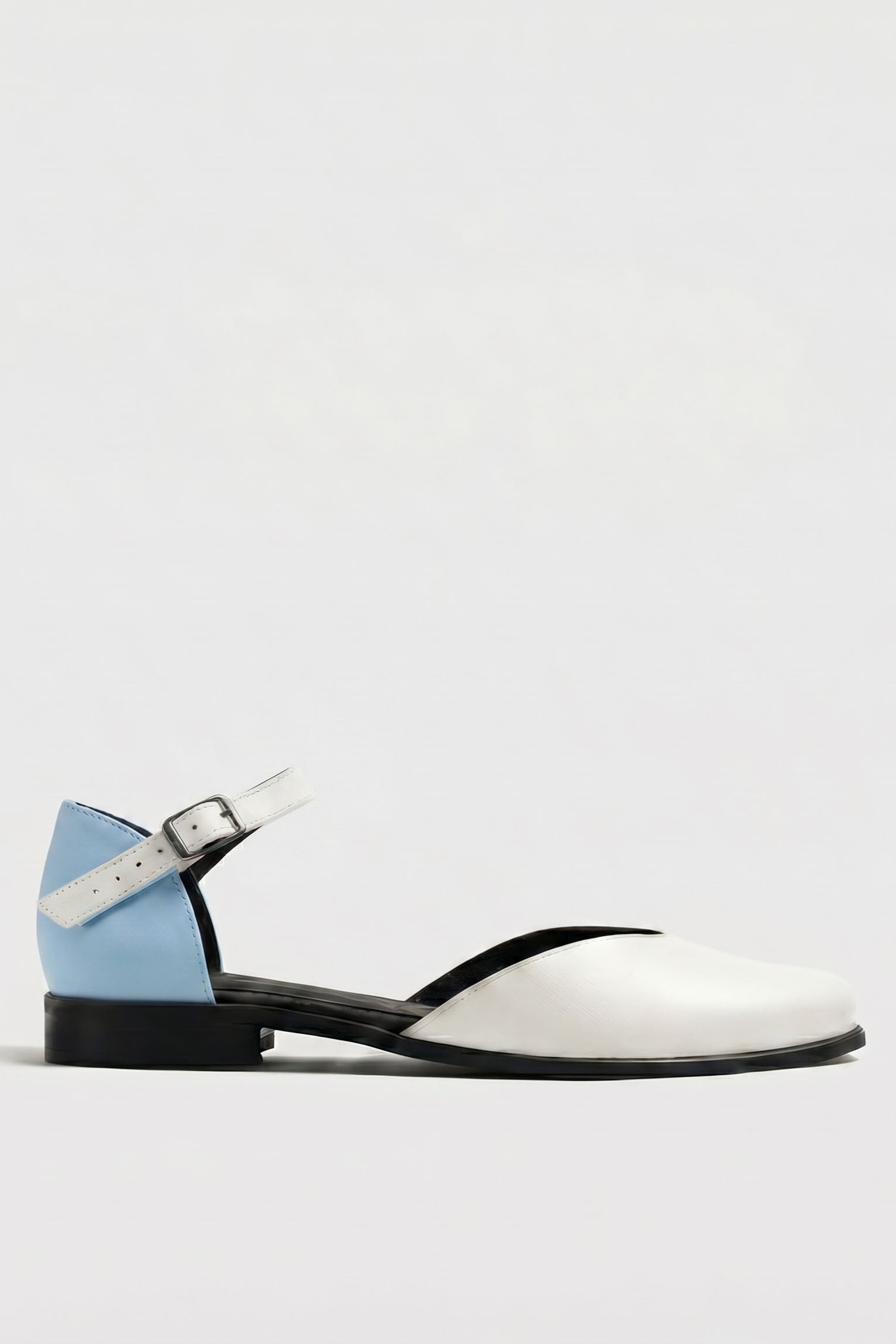 BOHEMA Damen vegan Pumps Alexa Babyblau/Wei&Atilde;Ÿ